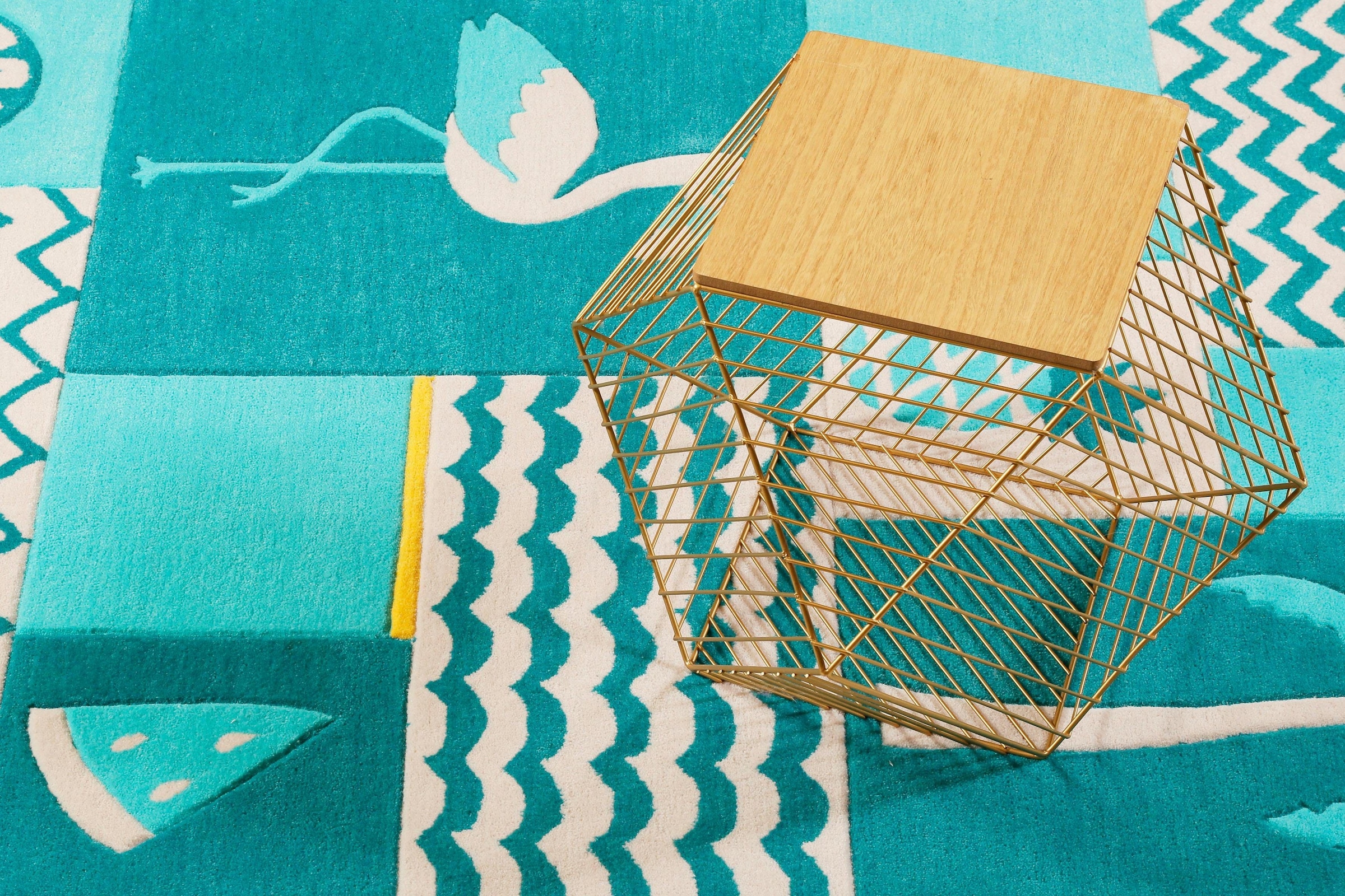 SMART KIDS Kinderteppich »Fruity Flamingo«, rechteckig, 9 mm Höhe, Flamingos Palmen, Konturenschnitt