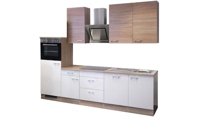 wiho Küchen Küchenzeile »Kansas«, mit E-Geräten, Breite 280 cm bestellen |  BAUR