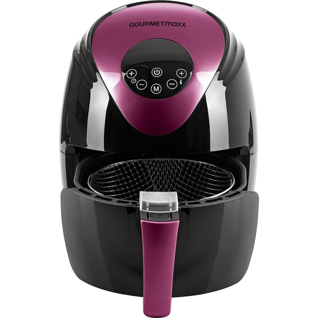 GOURMETmaxx Heißluftfritteuse »Digital, schwarz/beere«, 1500 W