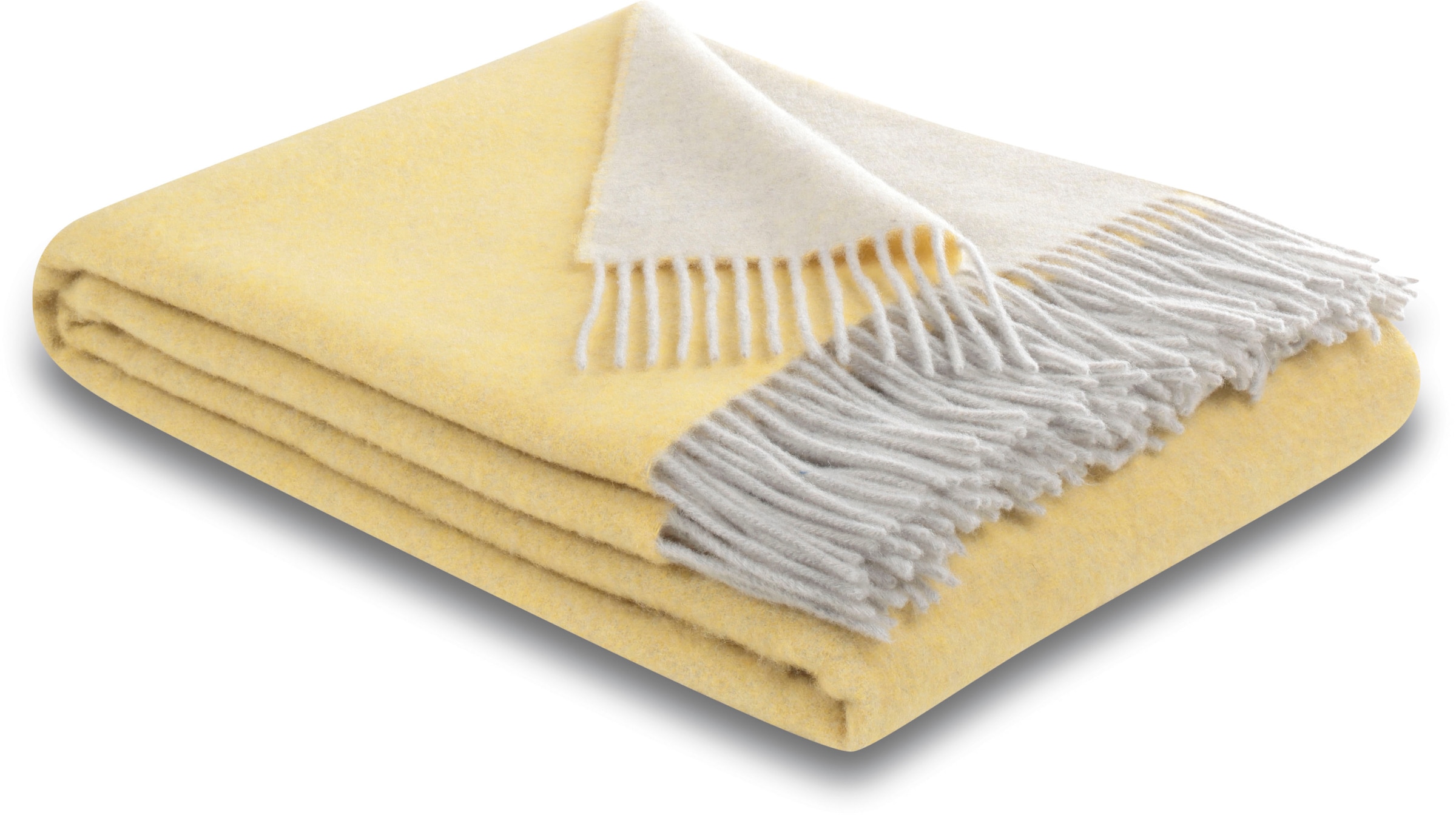 Biederlack Wohndecke "Soft Impression im Doubleface-Look" Wolle-Kaschmir-Mi günstig online kaufen