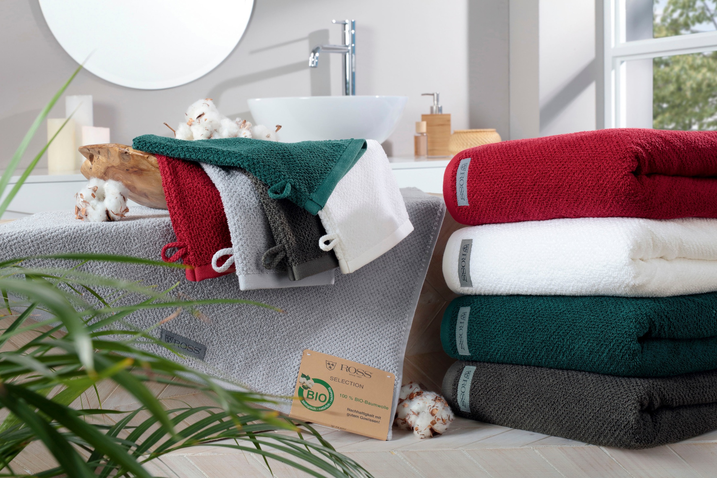 ROSS Waschhandschuh "SELECTION" 100 % Bio-Baumwolle günstig online kaufen