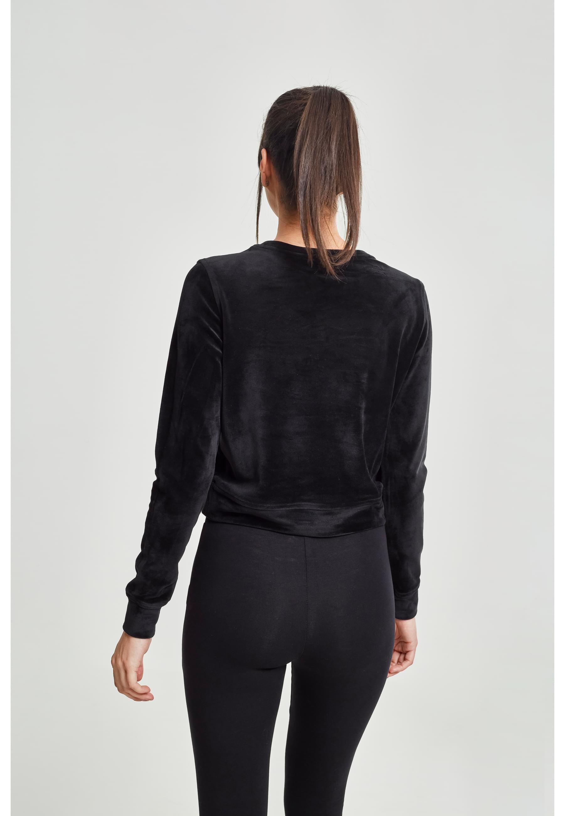 URBAN CLASSICS Sweatshirt »Urban Classics Damen Ladies Short Velvet Crew«, 1 Stk.
