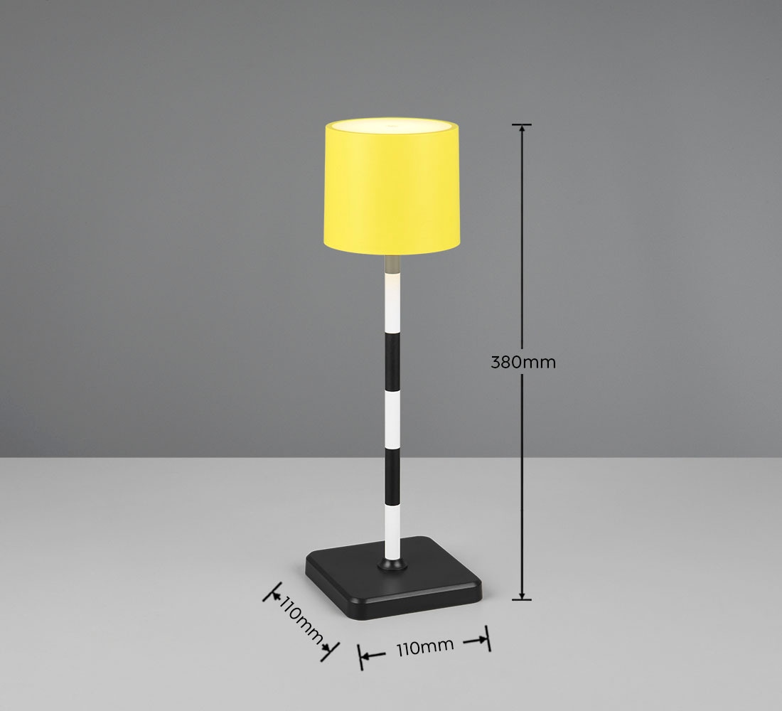 REALITY Leuchten LED Außen-Tischleuchte »Fernandez«, LED fest integriert, dimmbar, Lichtfarbe einstellbar, USB Ladestation