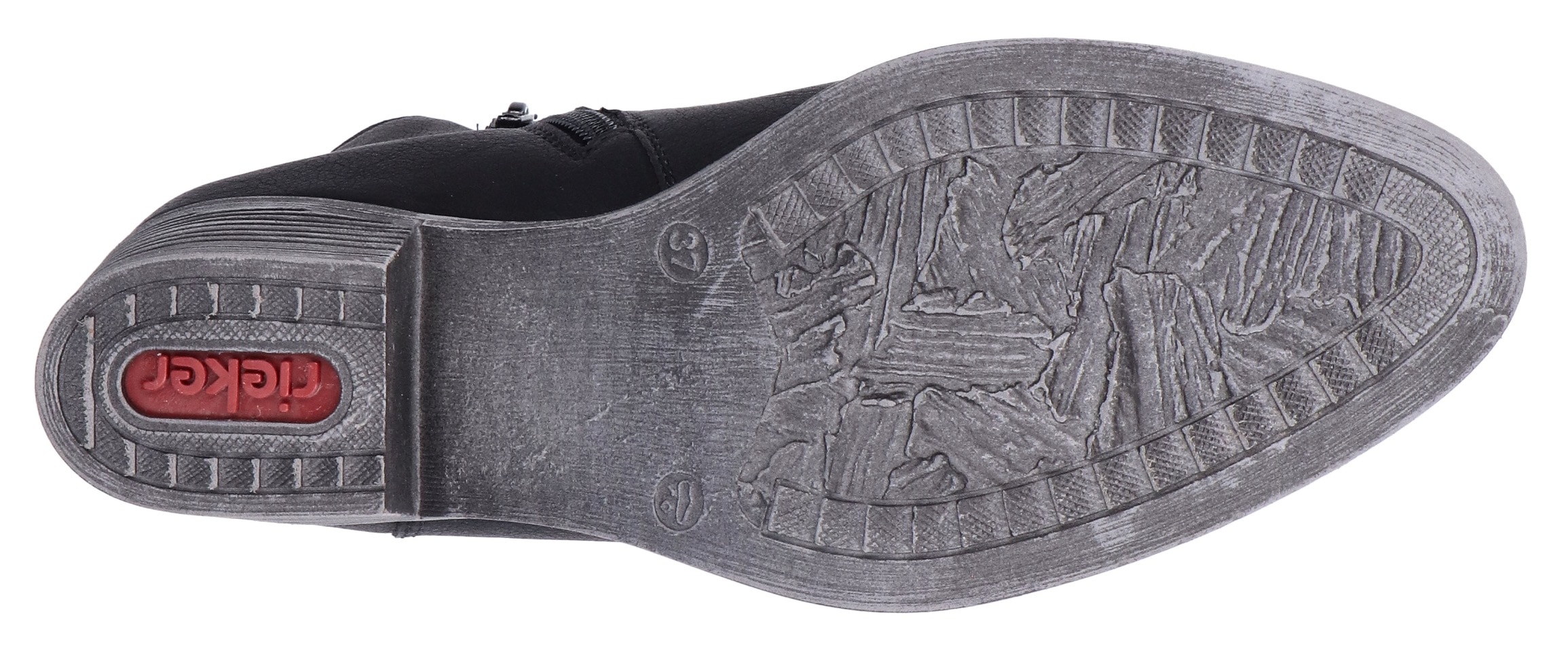 Rieker Westernstiefelette, Cowboyboots, slouchy Schaft, Blockabsatz, mit Innen-Reißverschluss