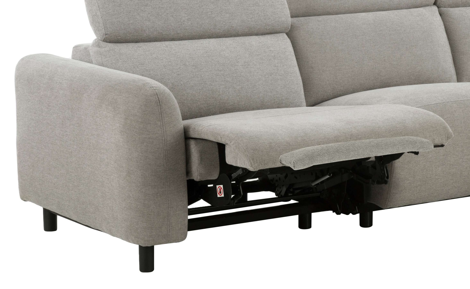 Home affaire Ecksofa »SKAANE Struktur, L-Form, 274 cm, manuelle u. elektrische Funktion,«, 274 cm, mit Kopfteilverstellung und man. oder elektr. Relaxfunktion