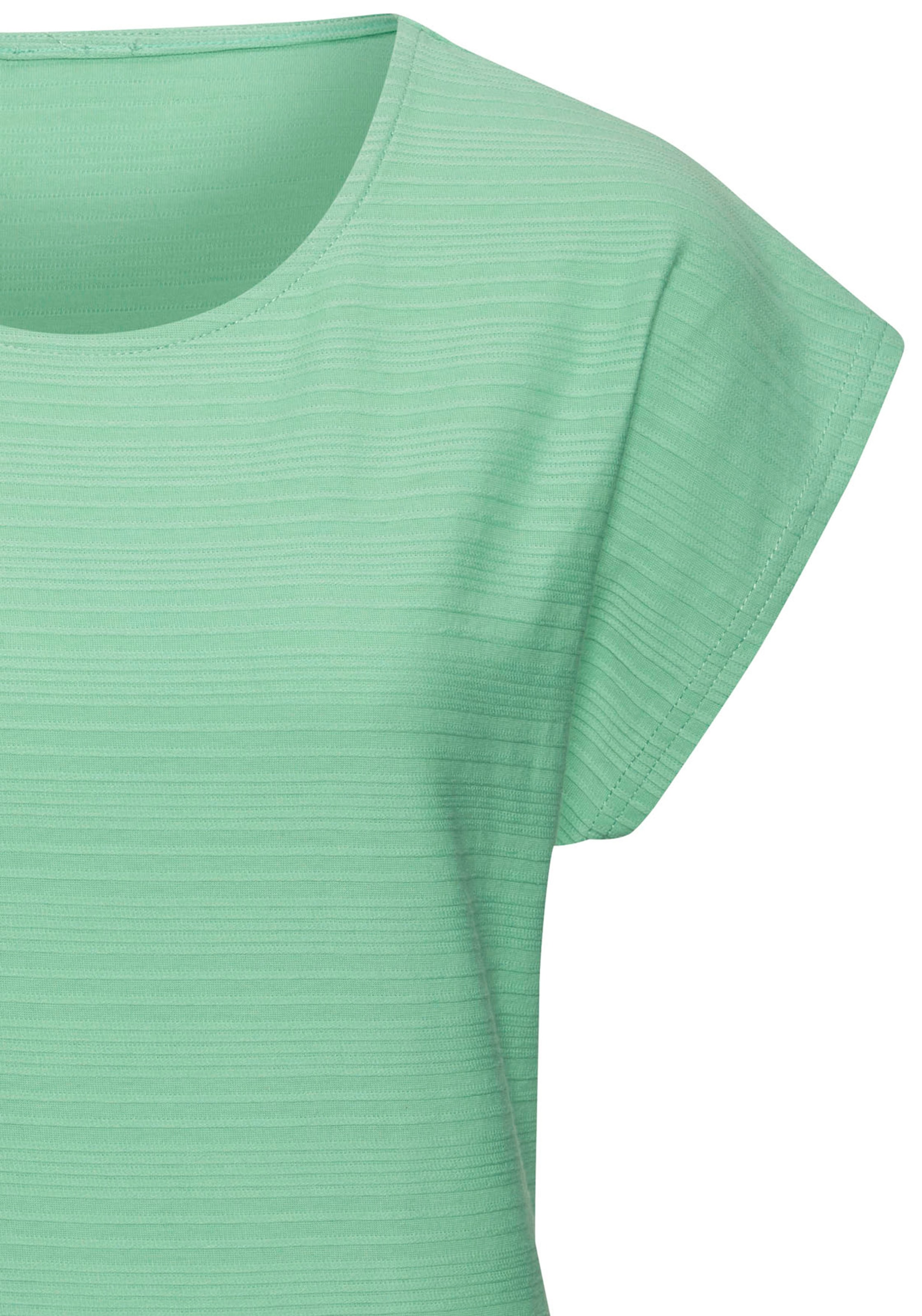 Vivance T-Shirt »mit modischer Streifenstruktur«, (Packung), aus weicher Baumwoll-Qualität