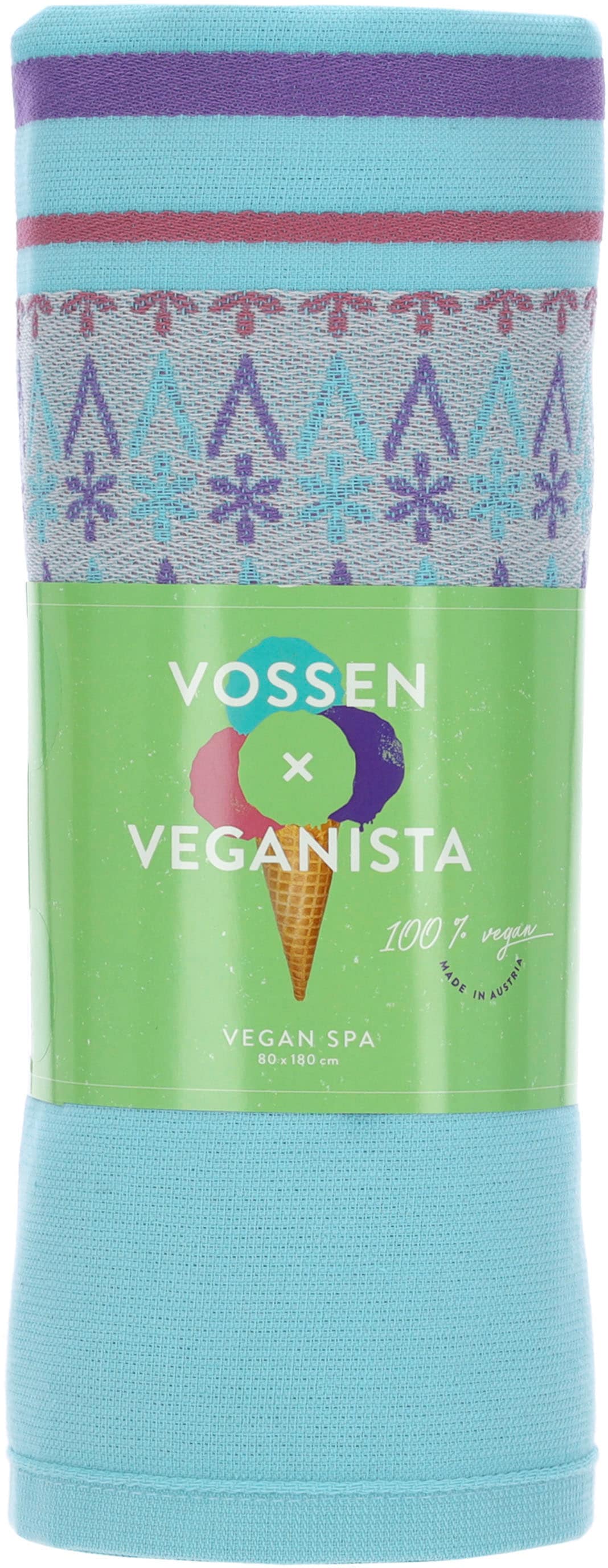 Vossen Hamamtuch »vegan spa«, (1 St.), mit geometrischen Elementen im All-Over Design