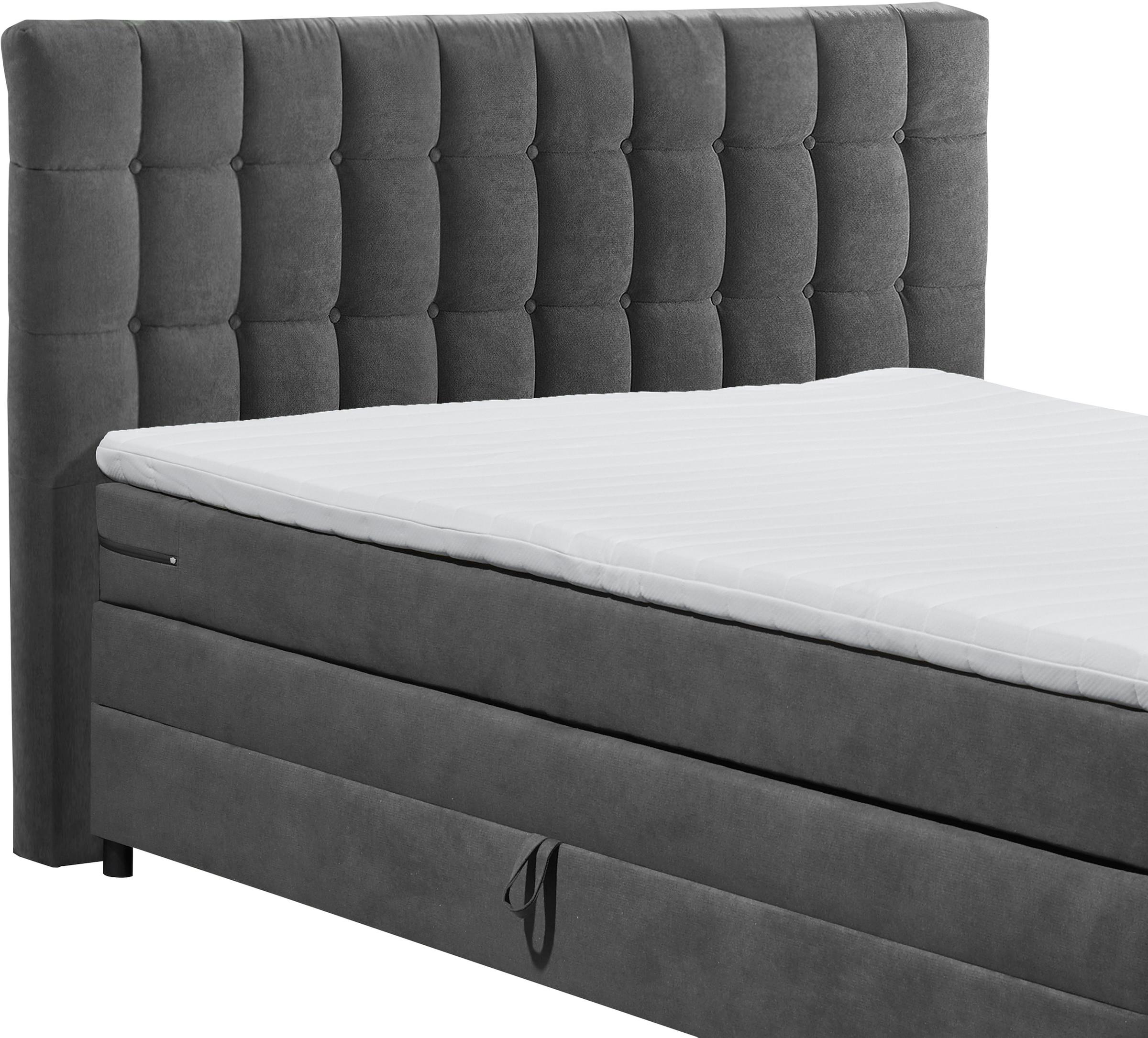 ED EXCITING DESIGN Boxspringbett »Mendoza« inkl. Bettkasten, erhältlich in den Breiten 160cm & 180cm