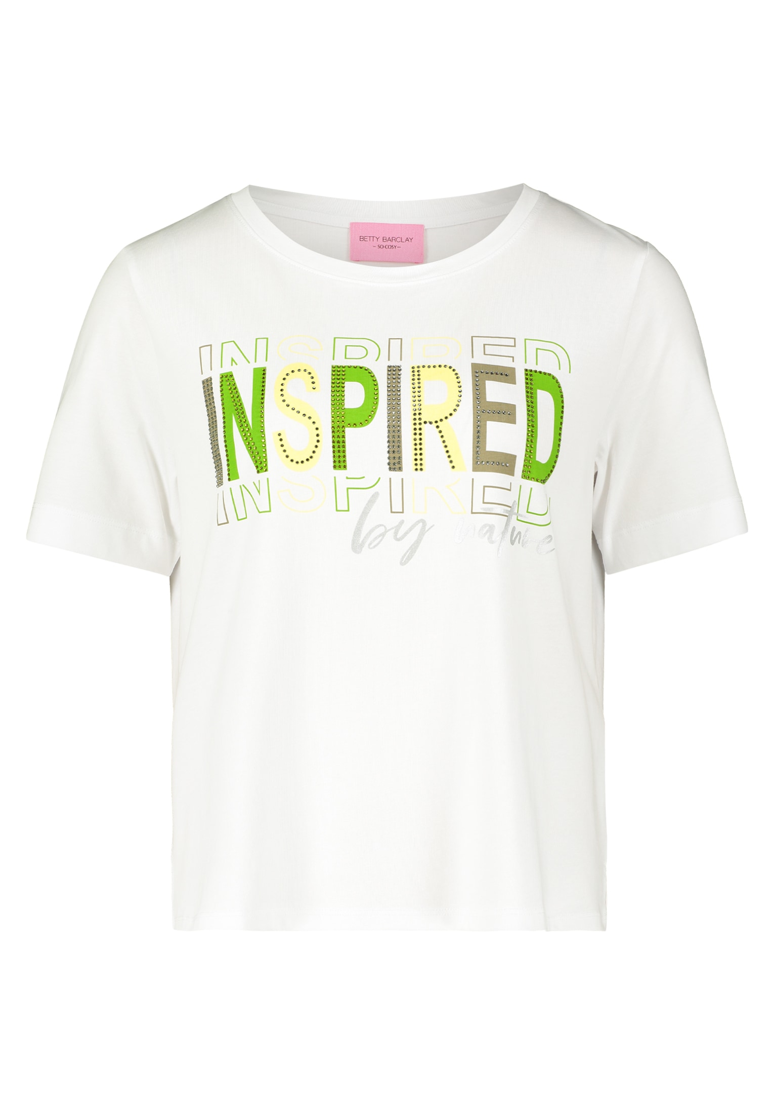 Betty Barclay Kurzarmshirt »Betty Barclay Basic Shirt mit Aufdruck«, (1 tlg.), Glitzersteine