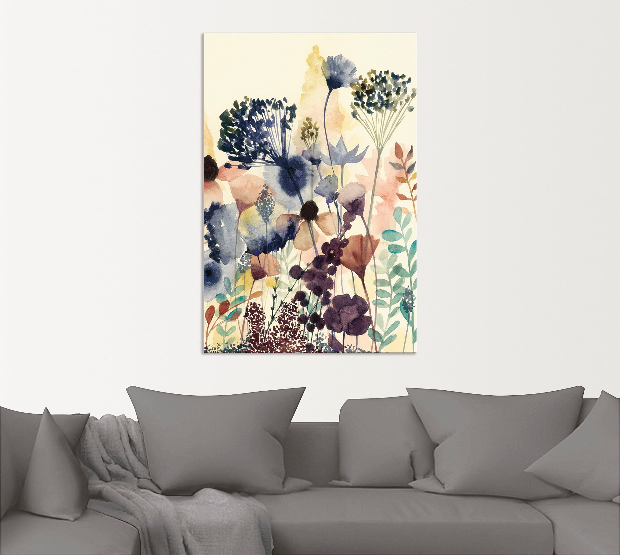 Artland Wandbild »Sonnengetrocknete Blüten II«, Blumenwiese, (1 St.), als Leinwandbild, Poster in verschied. Größen