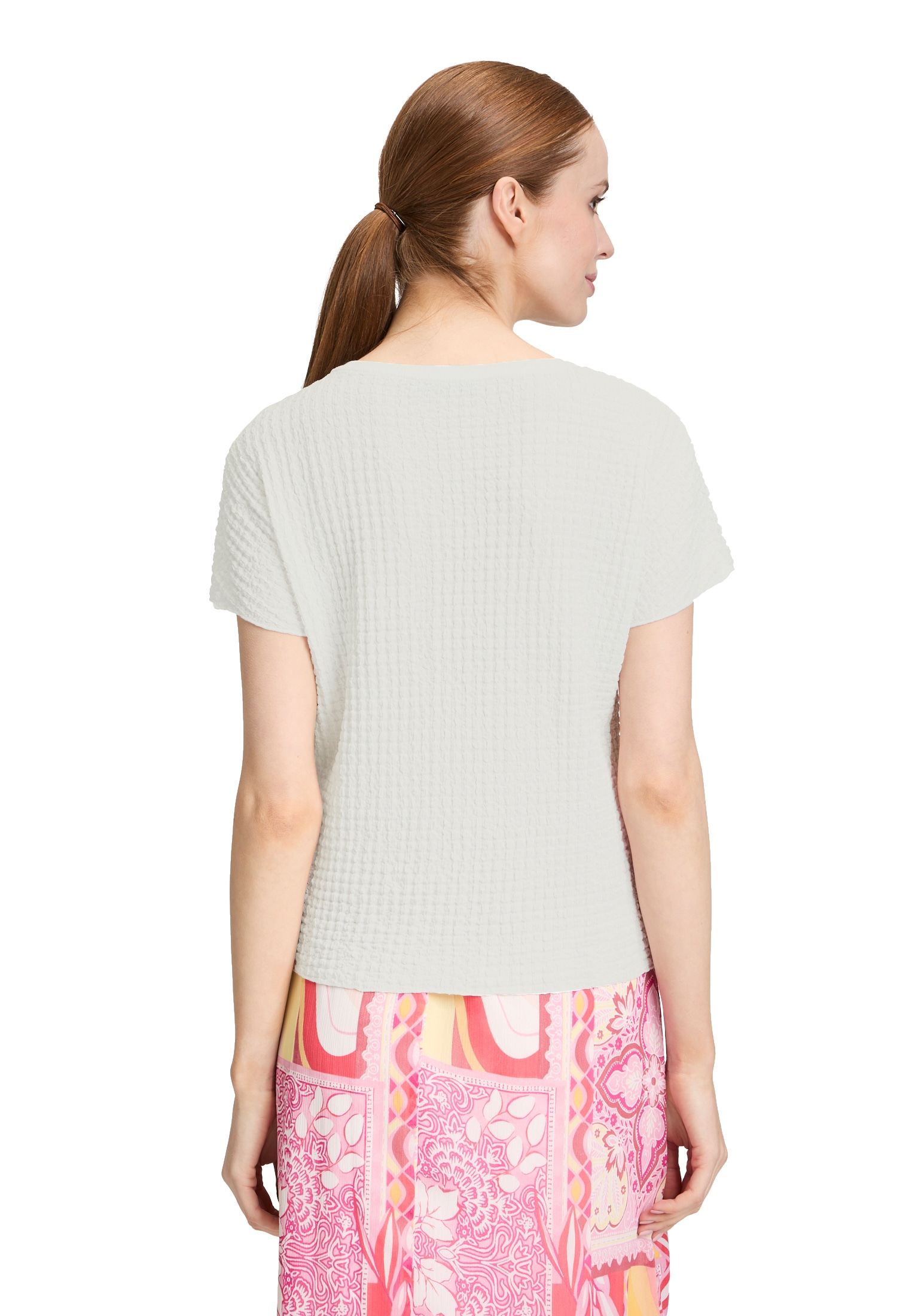 Betty Barclay Kurzarmshirt »Betty Barclay Strukturshirt mit U-Boot-Ausschnitt«, (1 tlg.), Material