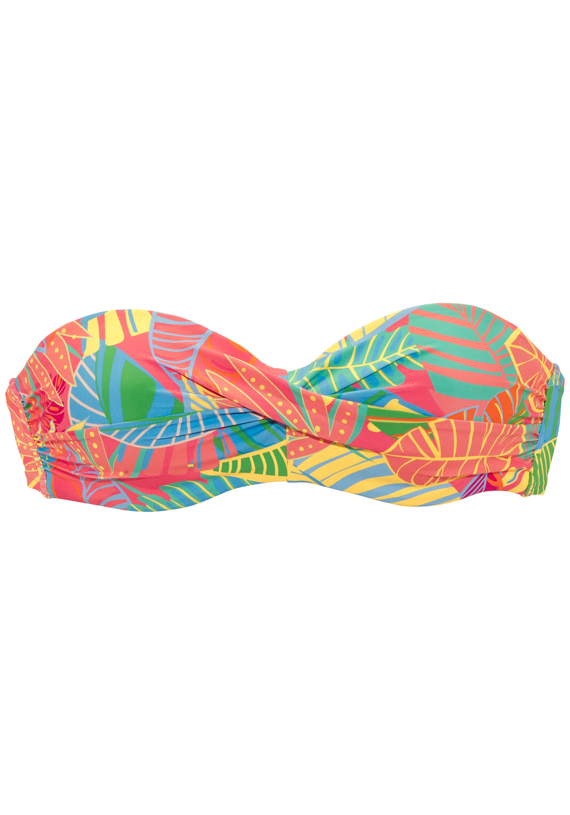 s.Oliver Bügel-Bandeau-Bikini-Top »Yana« mit stylischem Blätterdruck
