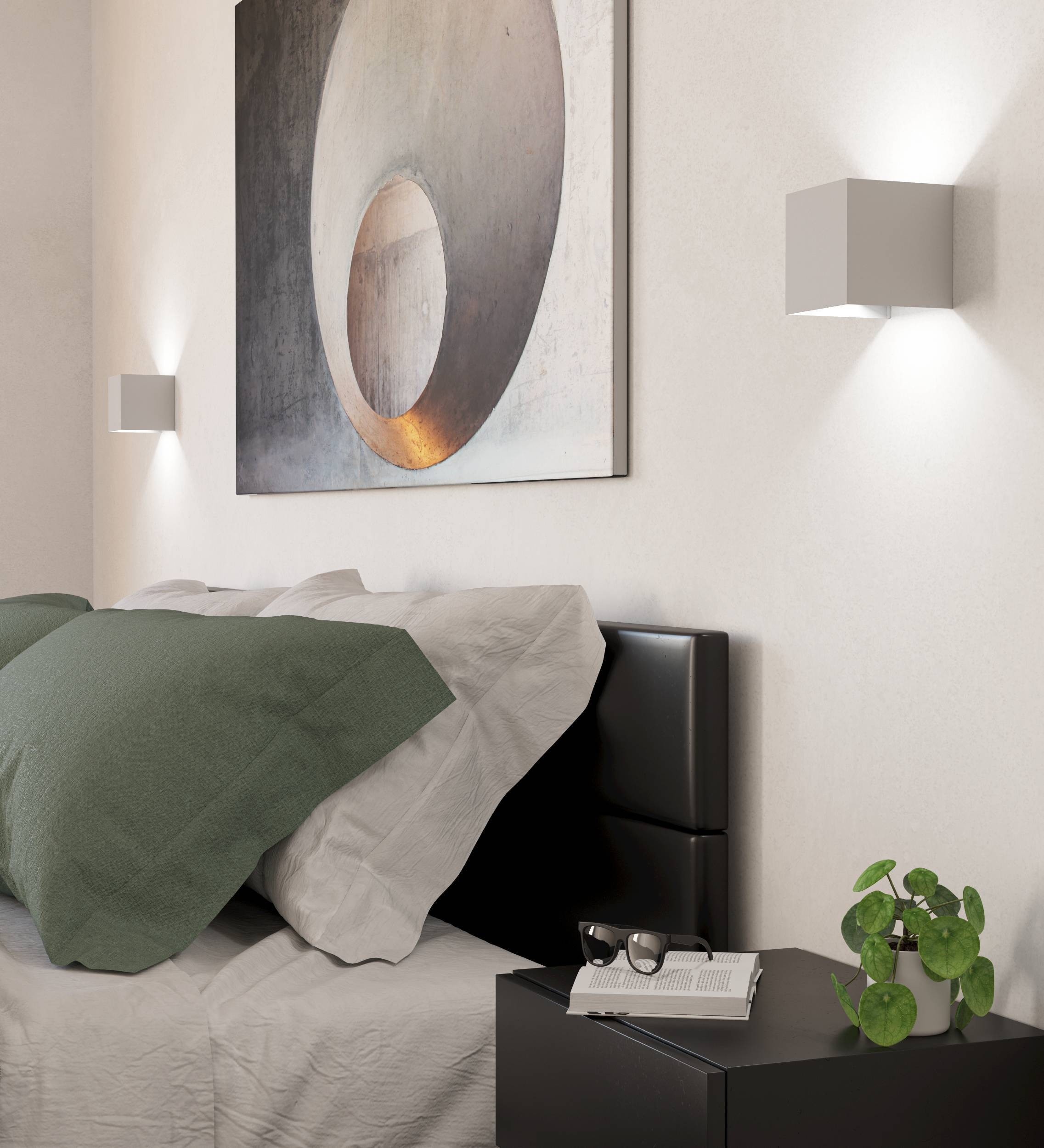 EGLO Wandleuchte »Valmontone Wandlampe,innen, Würfel, indirekte Up und Down Beleuchtung« LED-Modul 1 Stk. Warmweiß