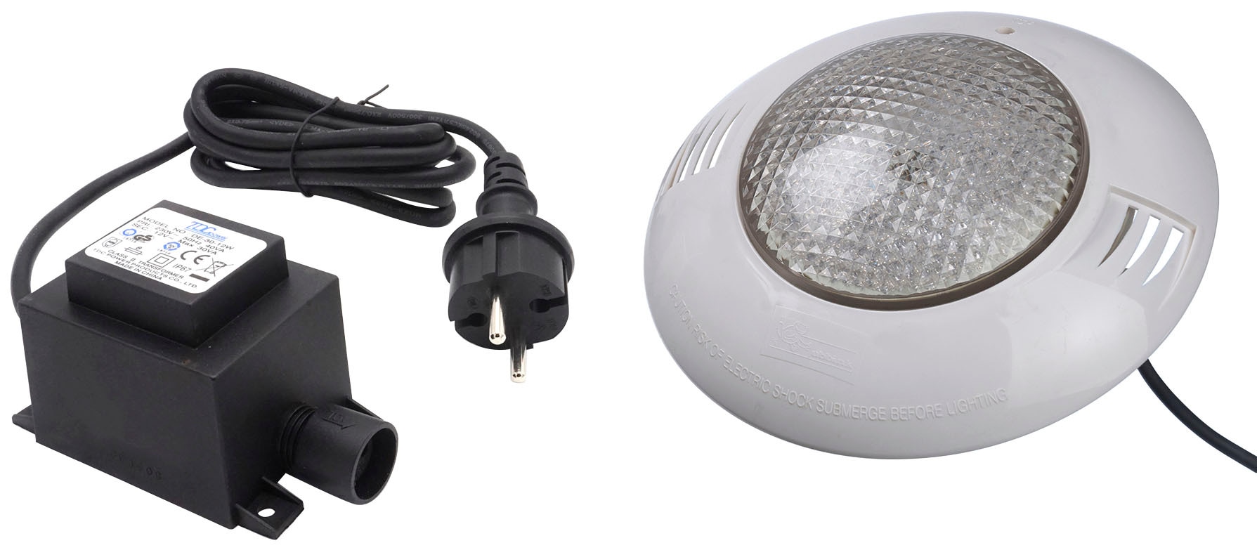Infinite Spa Pool-Lampe "LED-Spot 350 Plus" 2 Stk. Kaltweiß Unterwasserspot LED mit Außen-Sicherheitstrafo
