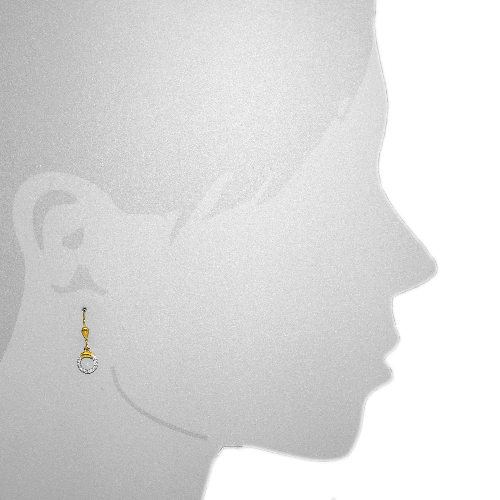 Paar Ohrhänger OSTSEE-SCHMUCK "Ostsee-Schmuck Ohrhänger Meva Ohrhänger Meva", gelb, Ohrringe, Damen, 24x8mm, Gelbgold 333 5