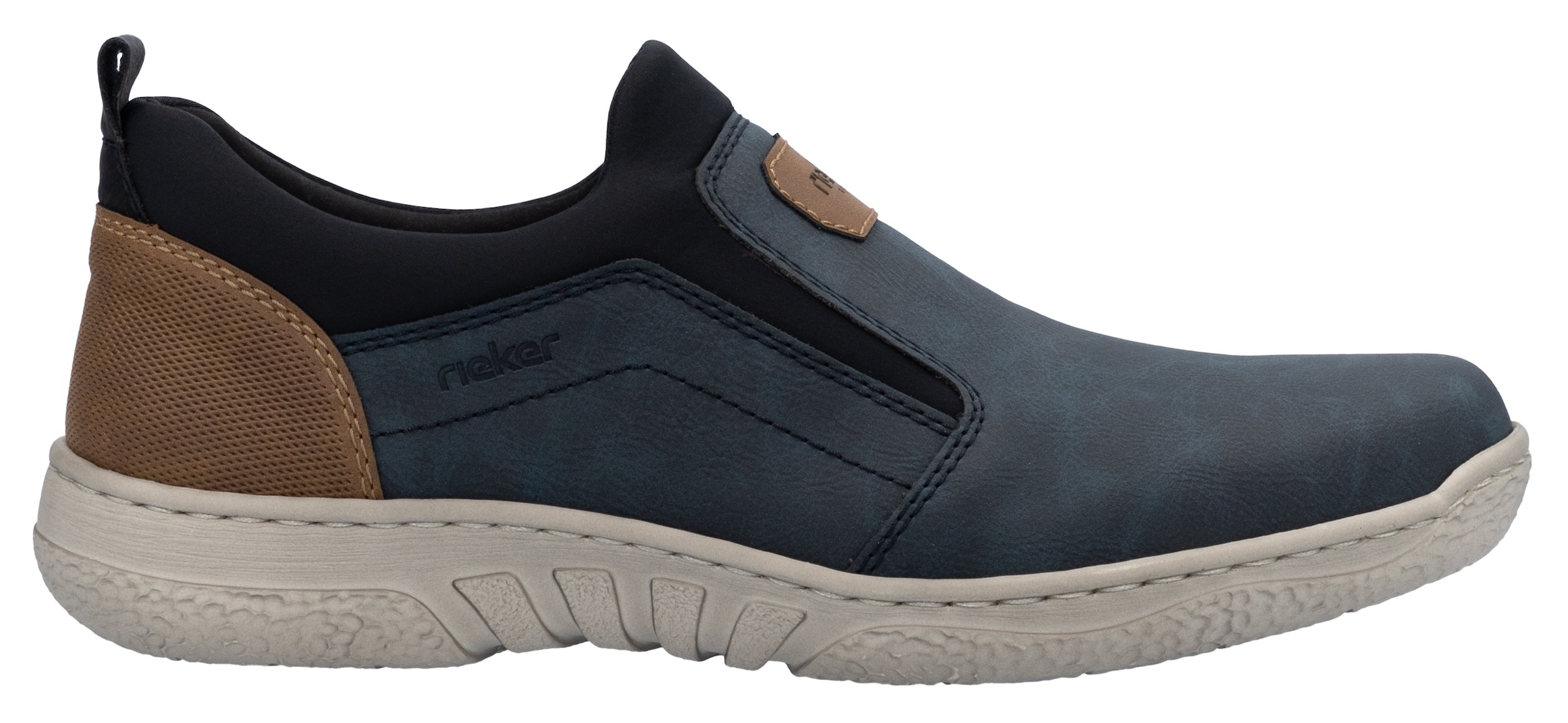Rieker Slip-On Sneaker, Freizeitschuh, Halbschuh, Sneaker mit Gummizug, zum Schlupfen