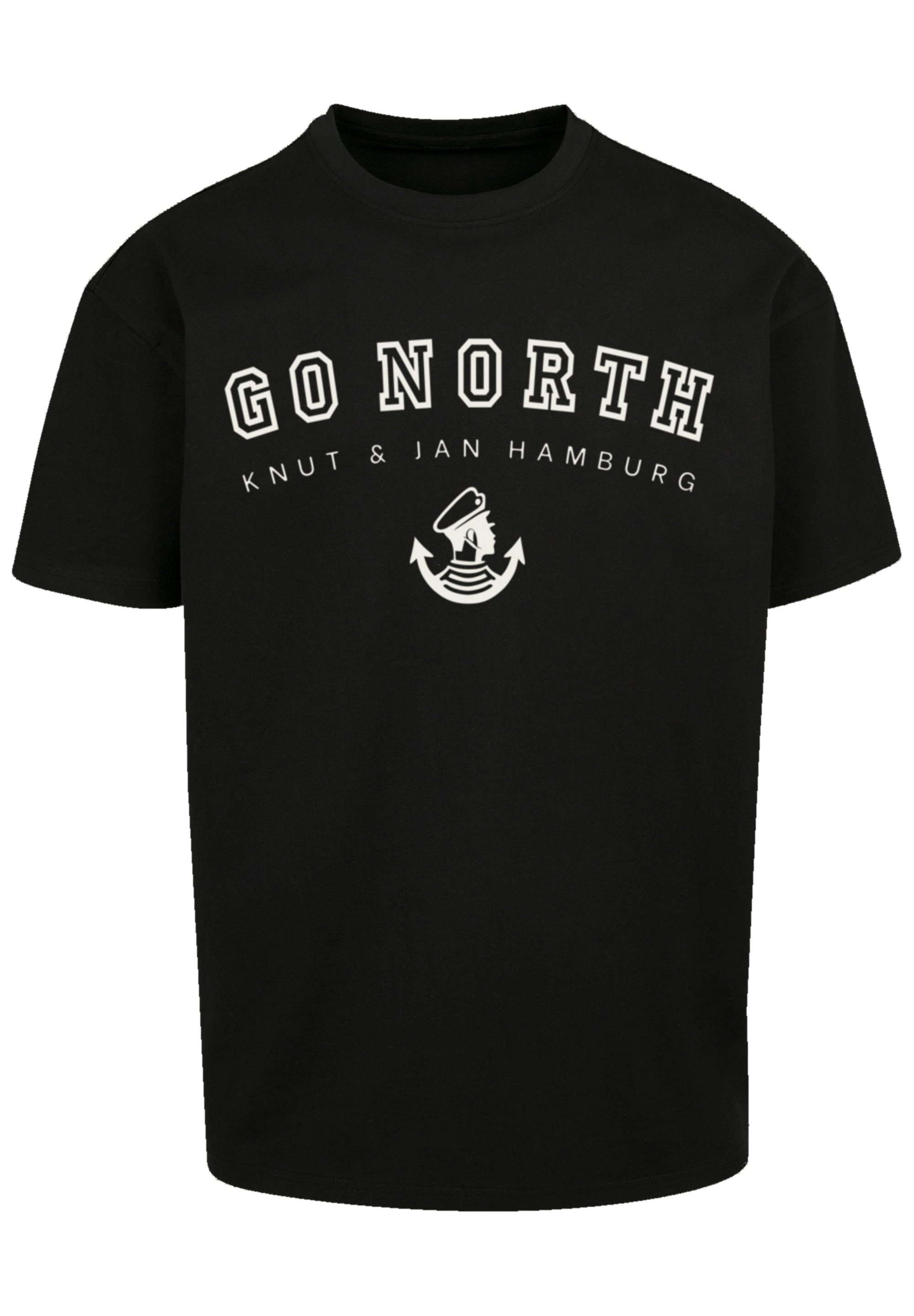 F4NT4STIC T-Shirt »Go North Knut & Jan Hamburg«, Print