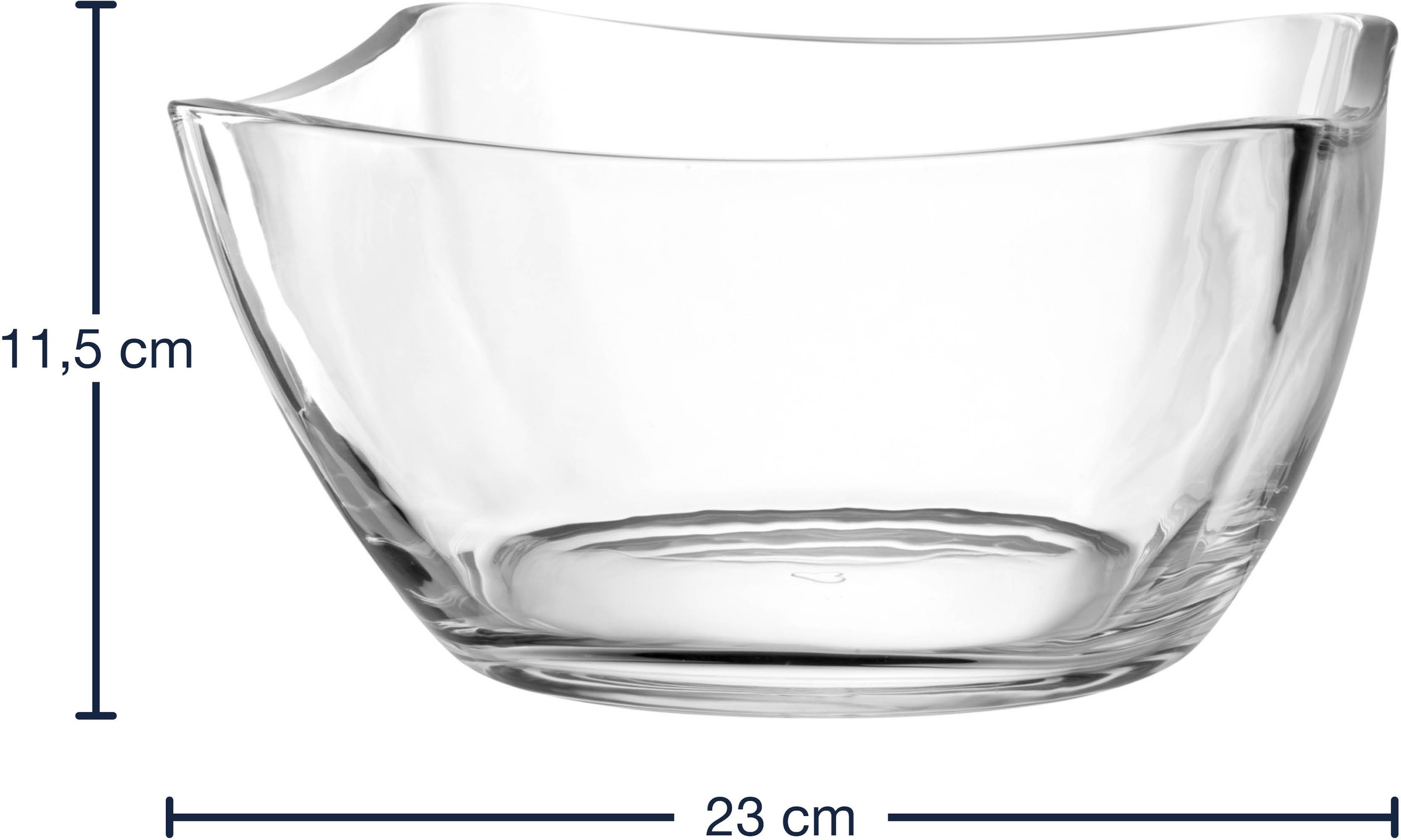 LEONARDO Schale »PIAZZA, ca. 23 cm«, 1 tlg., aus Glas, spülmaschinengeeignet
