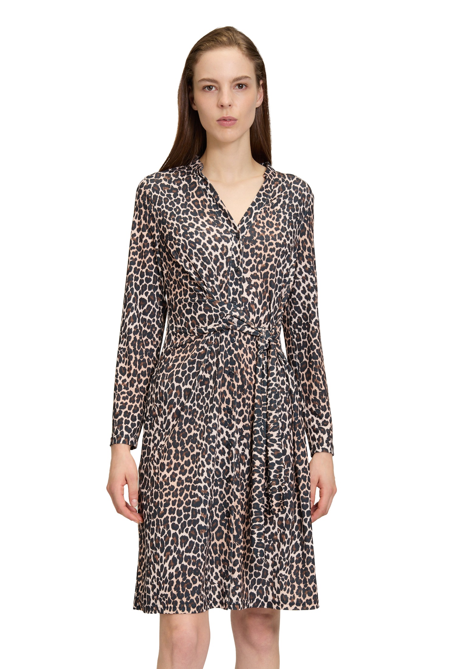 Vera Mont Jerseykleid "Damen mit Print" Nahttasche Bindeband günstig online kaufen