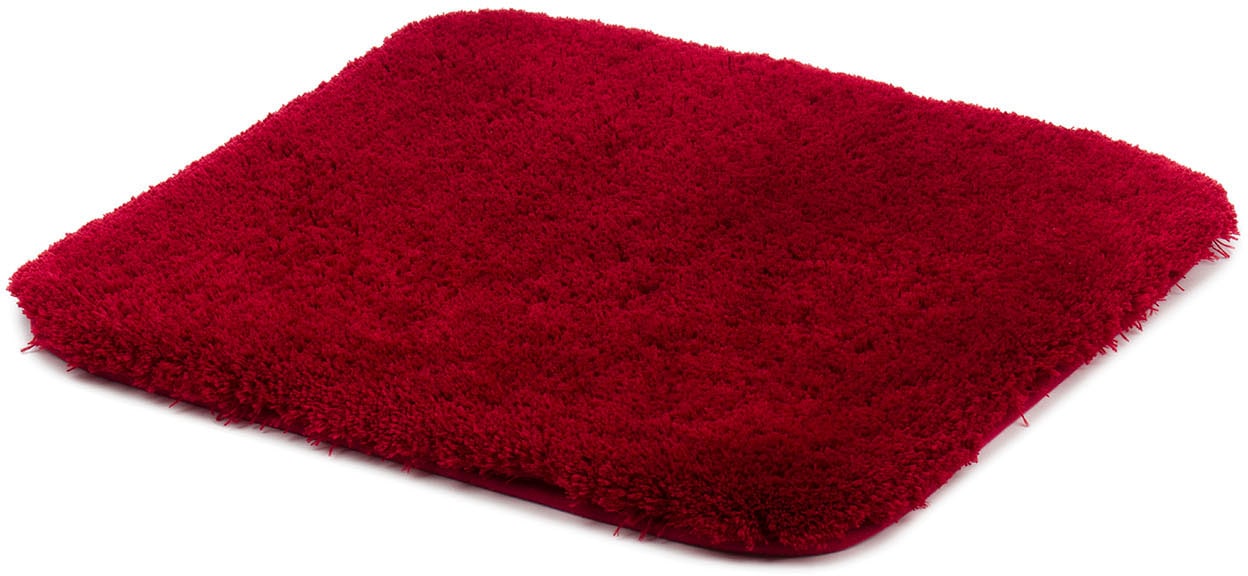 Badematte GÖZZE, rot, Polyester, Badematten, "»DELUXE«", mit extra hohem Flor