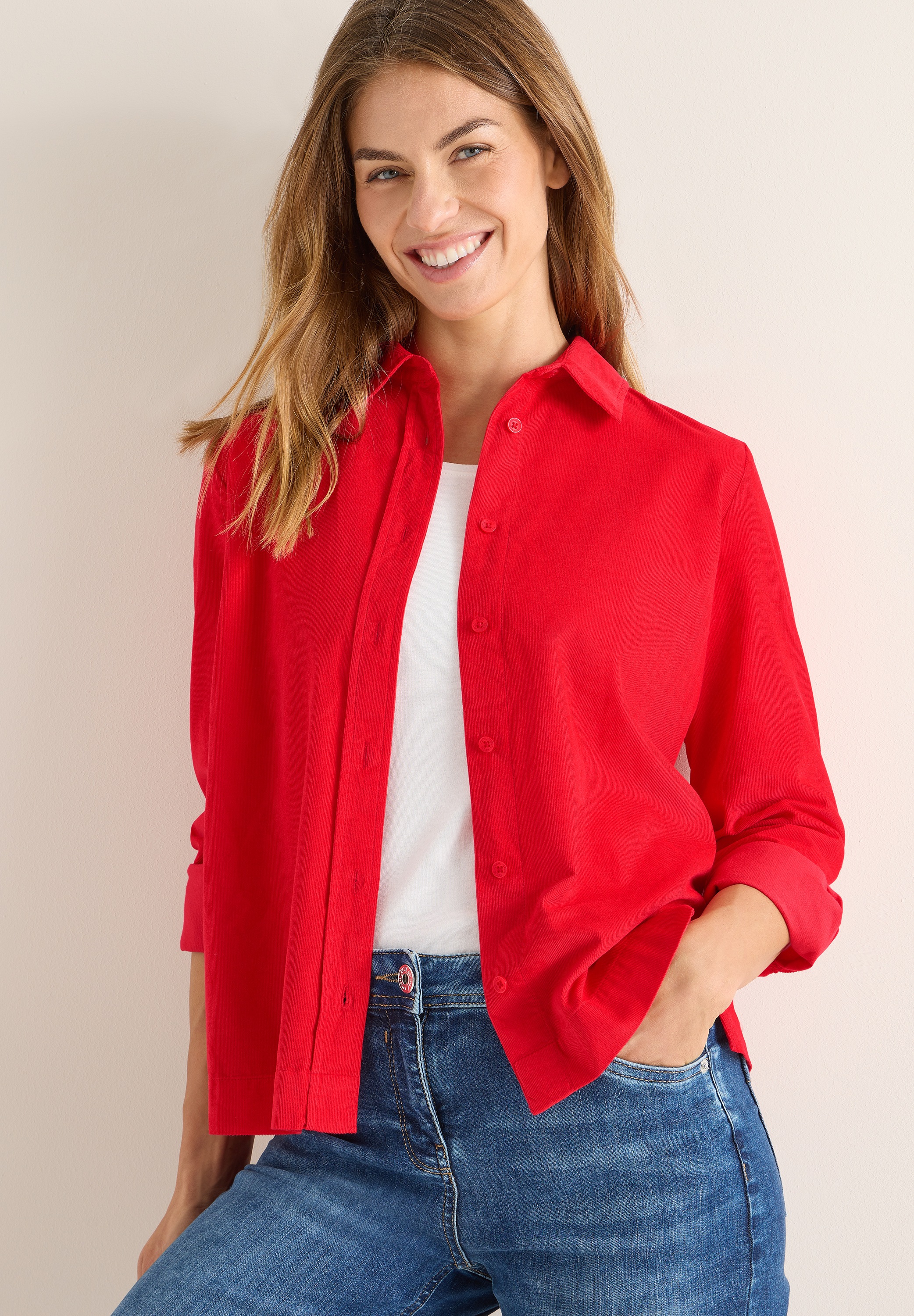 Cecil Langarmbluse mit Hemdkragen günstig online kaufen