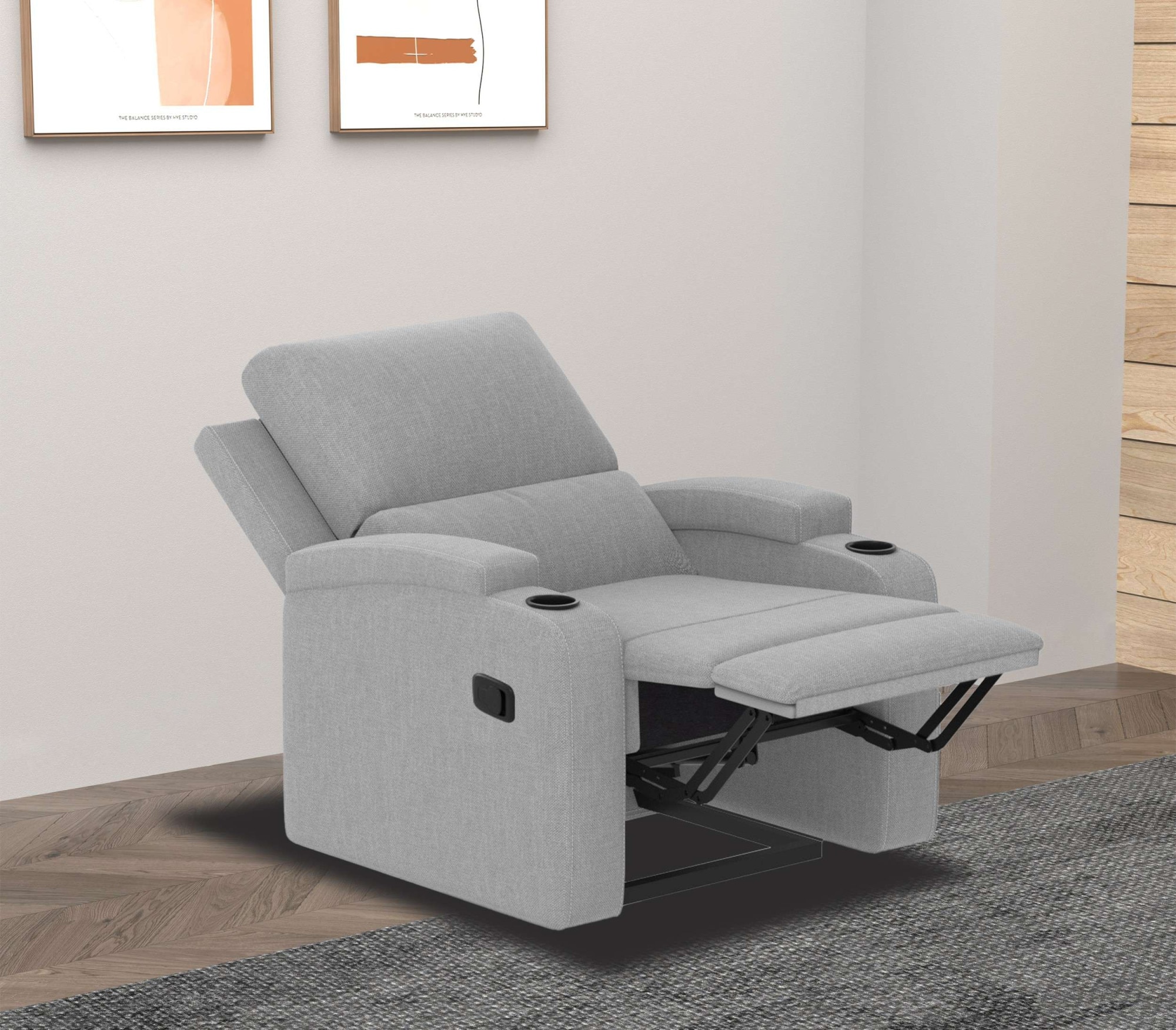 OTTO home Relaxsessel »NAPORI Struktur, Kinosessel, Multimedia-Sessel« TV-Sessel mit manueller u elektrischer Relaxfunktion u. Getränkehalter