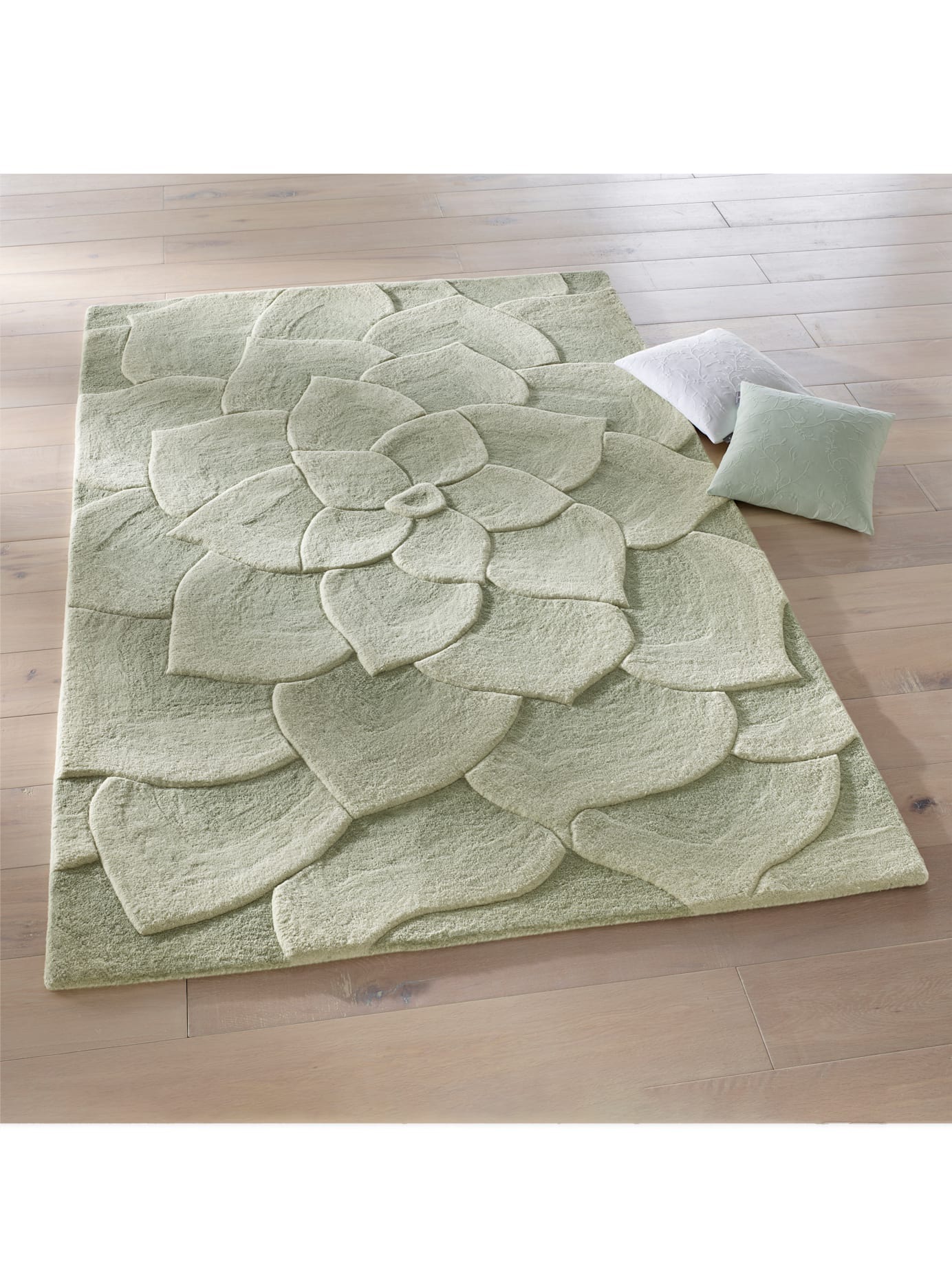 Teppich HEINE HOME Gr. 5, grün (lindgrün), B:160cm H:18mm L:230cm, Schurwolle, Wolle, Teppiche, Teppich 2
