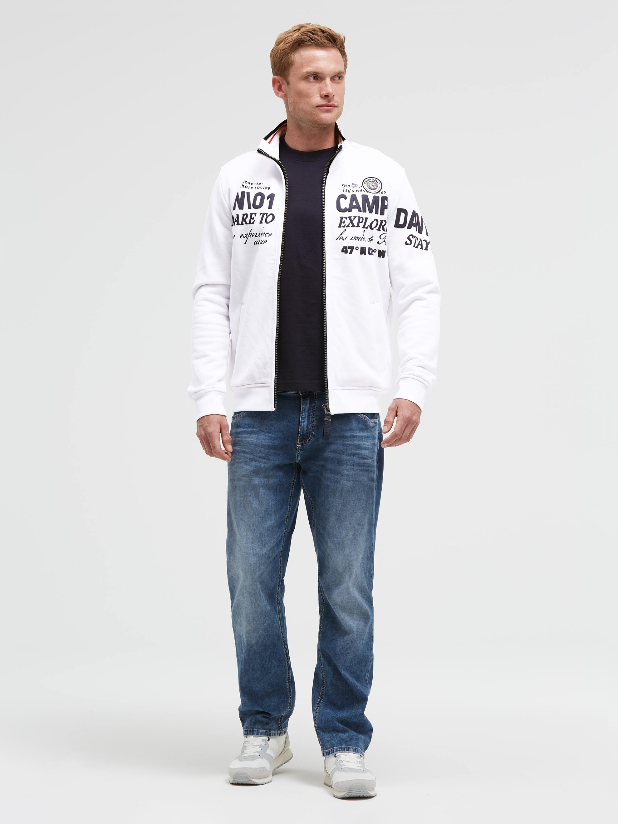 CAMP DAVID Sweatjacke mit weicher Innenseite