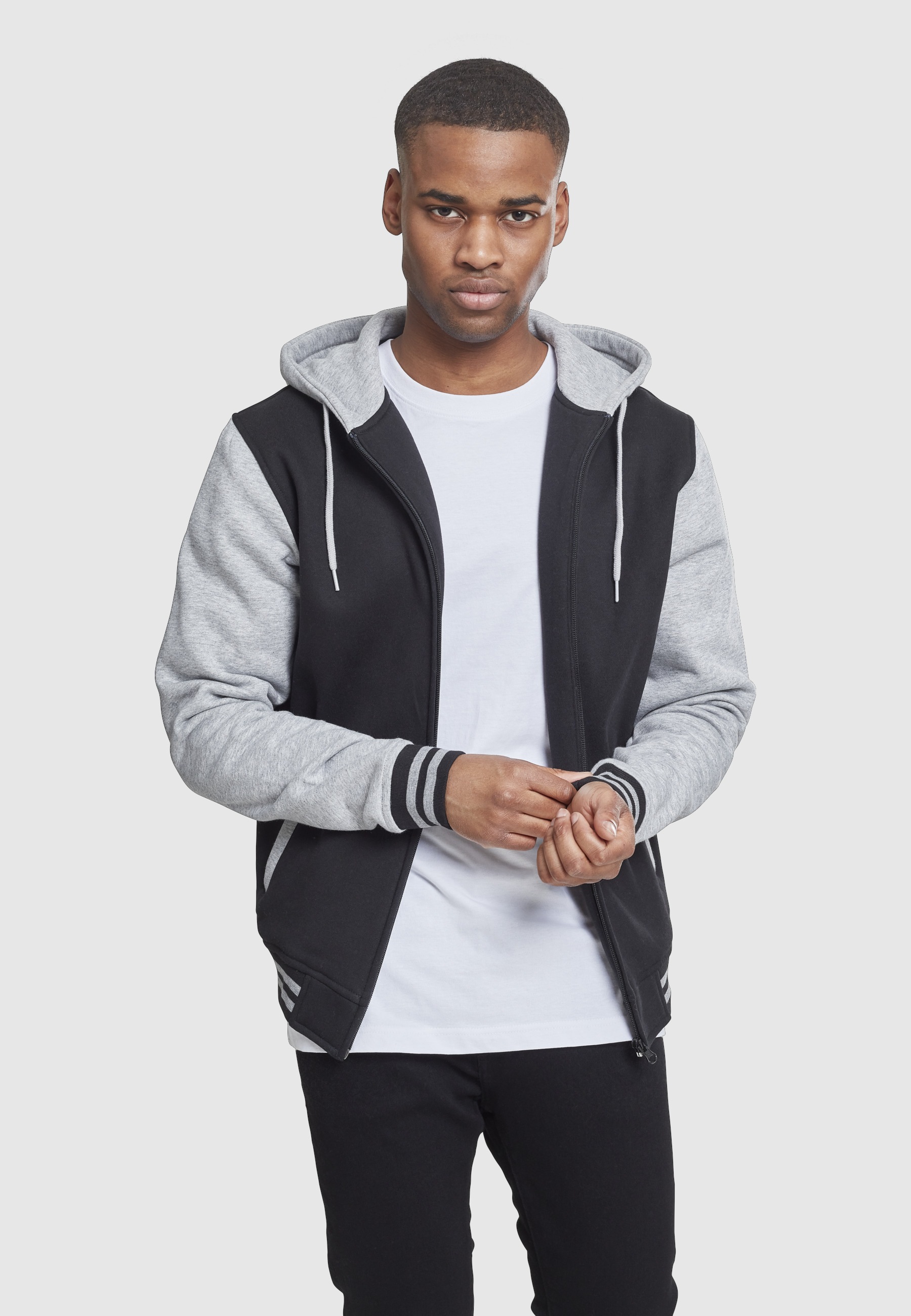 Thumbnail - URBAN CLASSICS Strickpullover "Urban Classics Herren 2-tone Zip Hoody" 1 Stk.