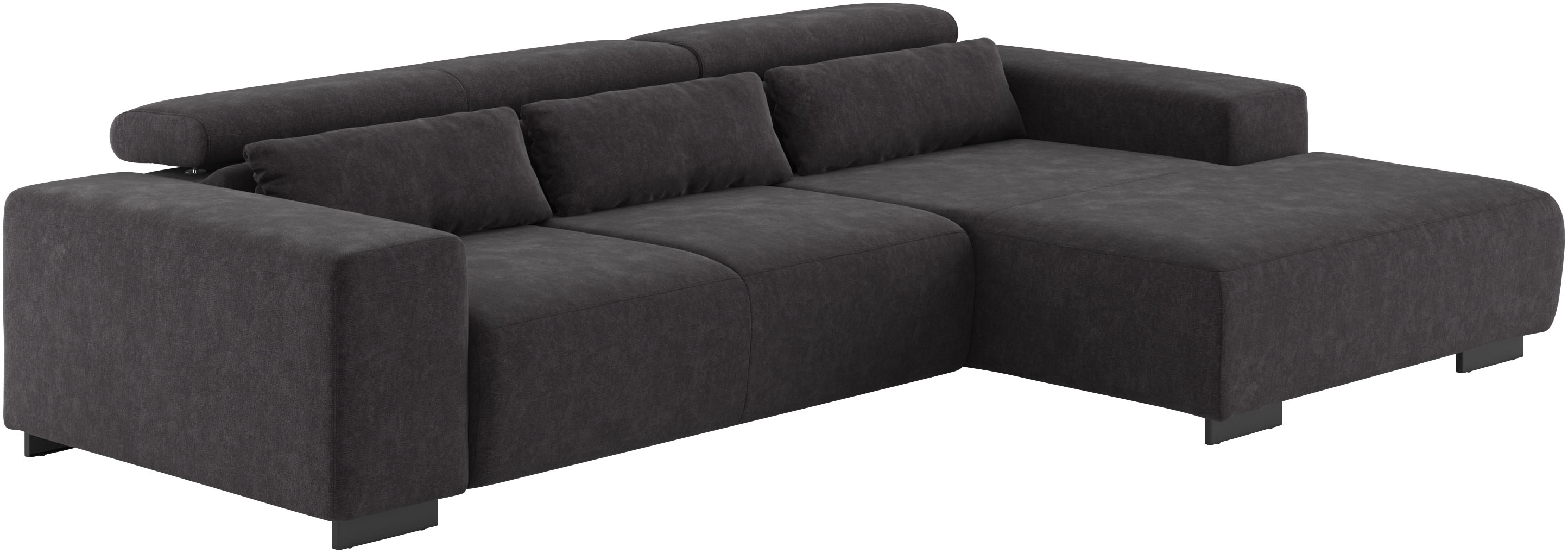 Thumbnail - COTTA Ecksofa "Side L-Form, mit Kopfteilverstellung & 3 Nierenkissen", optional motorische Sitztiefenverstellung