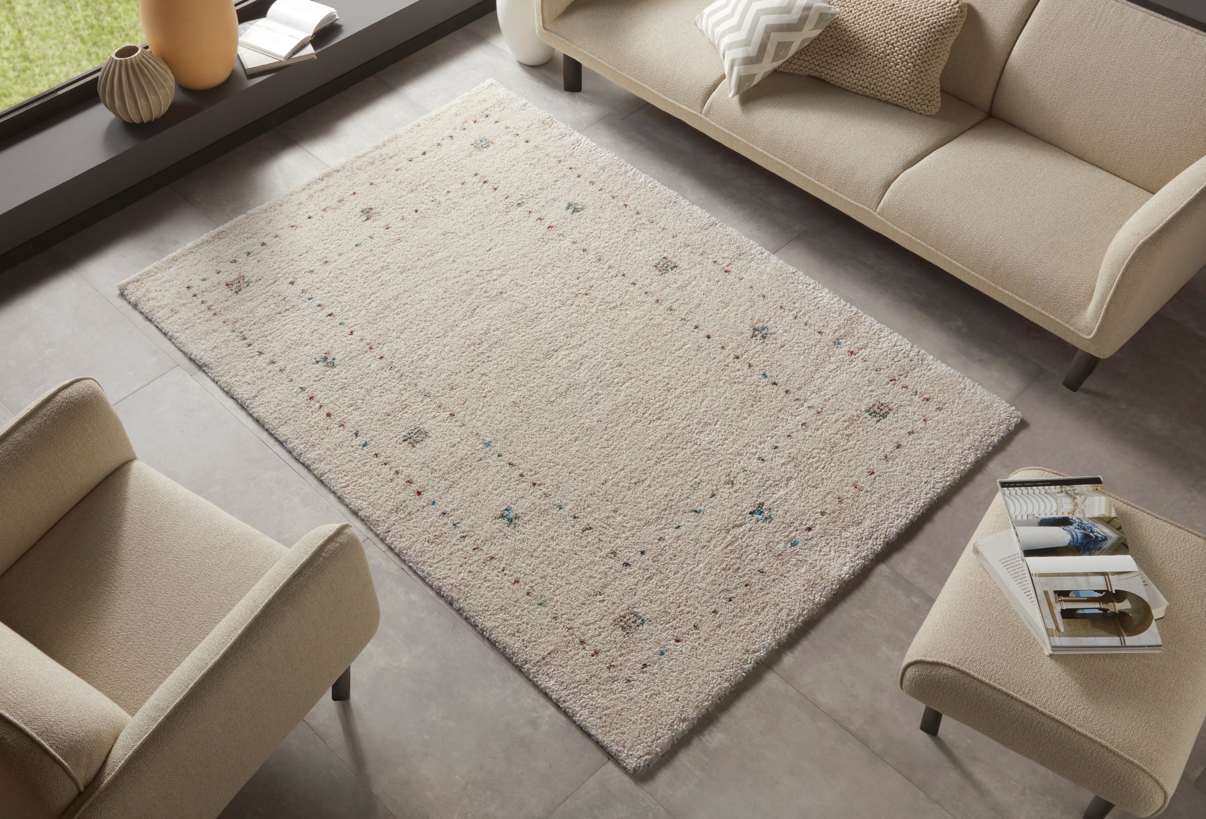 HANSE Home Hochflor-Teppich »TEO«, rechteckig, 30 mm Höhe, Shaggy, Flokati, Weich, Boho,...