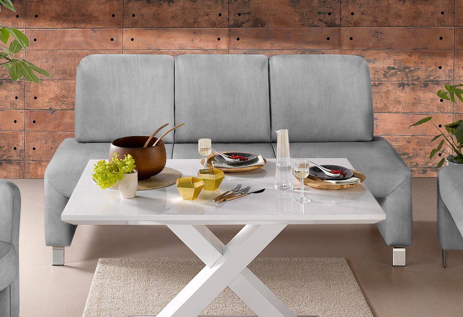 exxpo - sofa fashion 1100000002199 "Intenso, Sitzbank, Breite 162 cm, wahlweise in Leder oder Textil" hohe Bodenfreiheit, frei im Raum stellbar, hoher Sitzkomfort