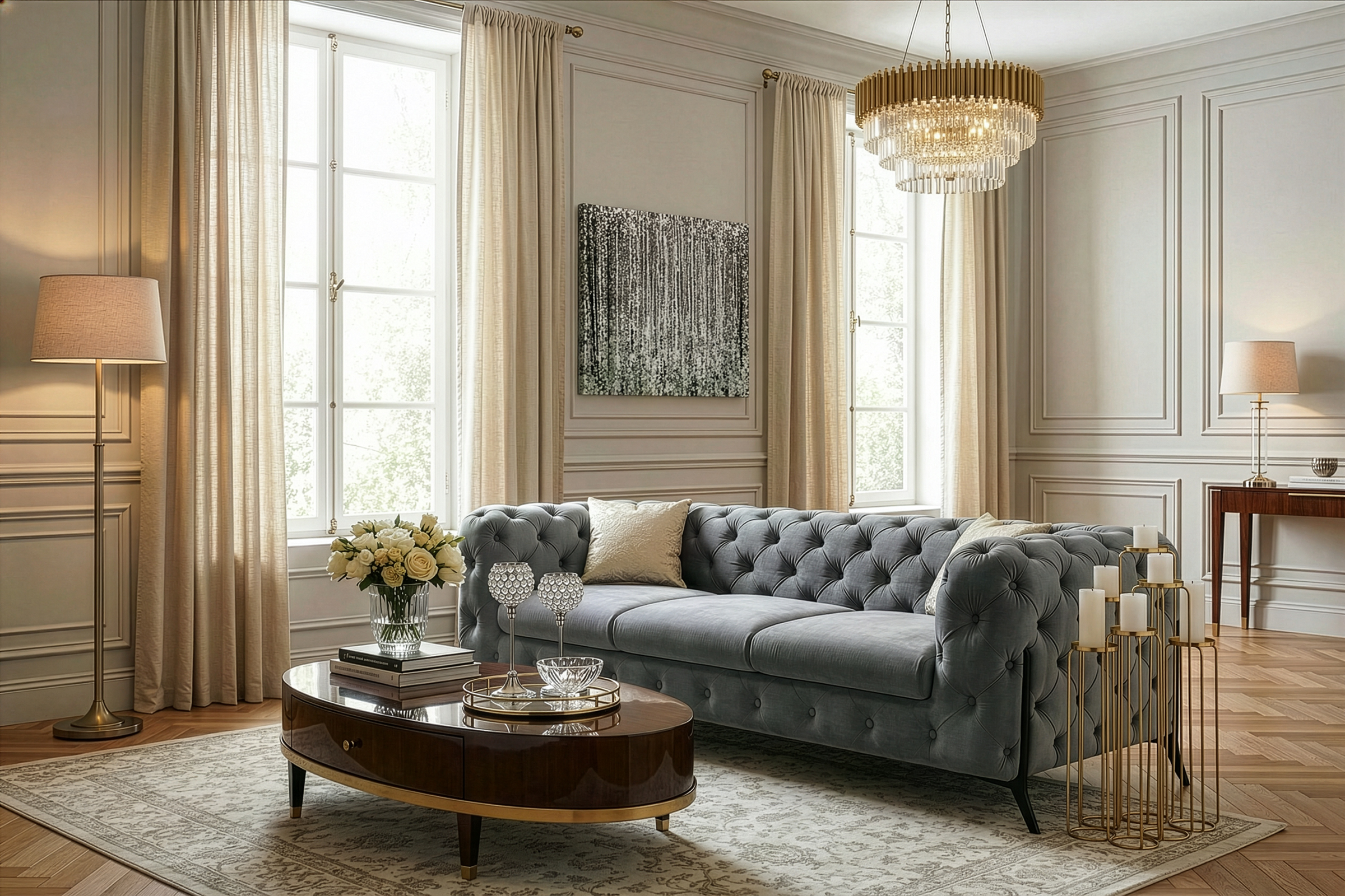 Home affaire Chesterfield-Sofa "Amaury" aufwändige Knopfheftung, moderne Ch günstig online kaufen