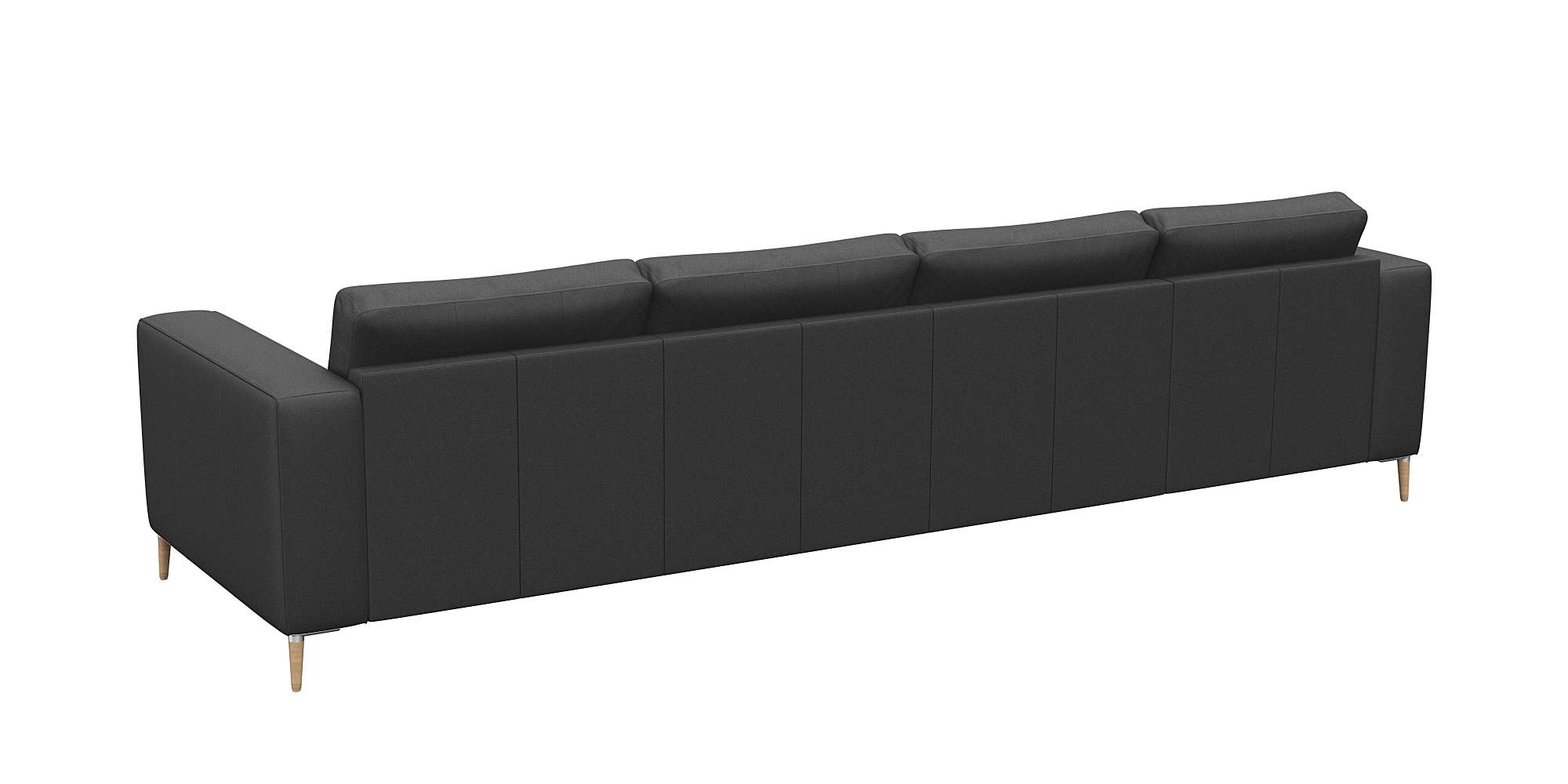 Thumbnail - FLEXLUX Ecksofa "Fiore, super bequem durch hochwertigen Sitzaufbau mit Kaltschaum" breite Armlehnen, Füße Alu+ Eiche, L-...