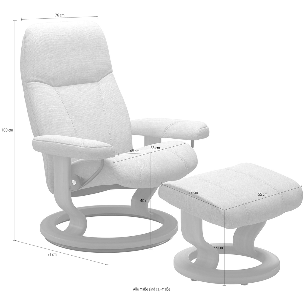 Stressless® Relaxsessel »Consul«, (Set, Relaxsessel mit Hocker)