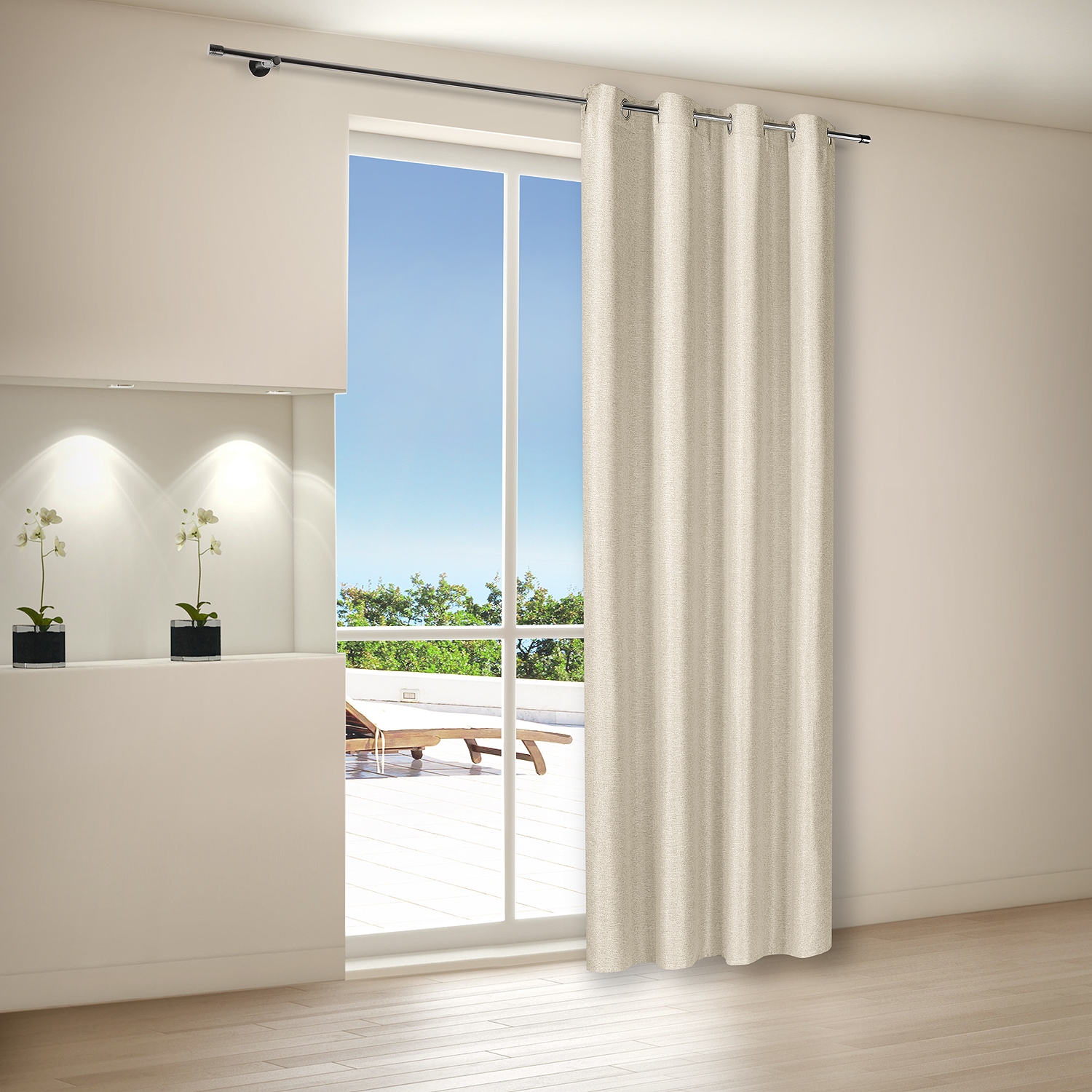 Home Living by Gerster Gardine "Aurora" Ösen 1 Stk. tlg. SB-Ösenschal "Aurora" aus Dekostoff