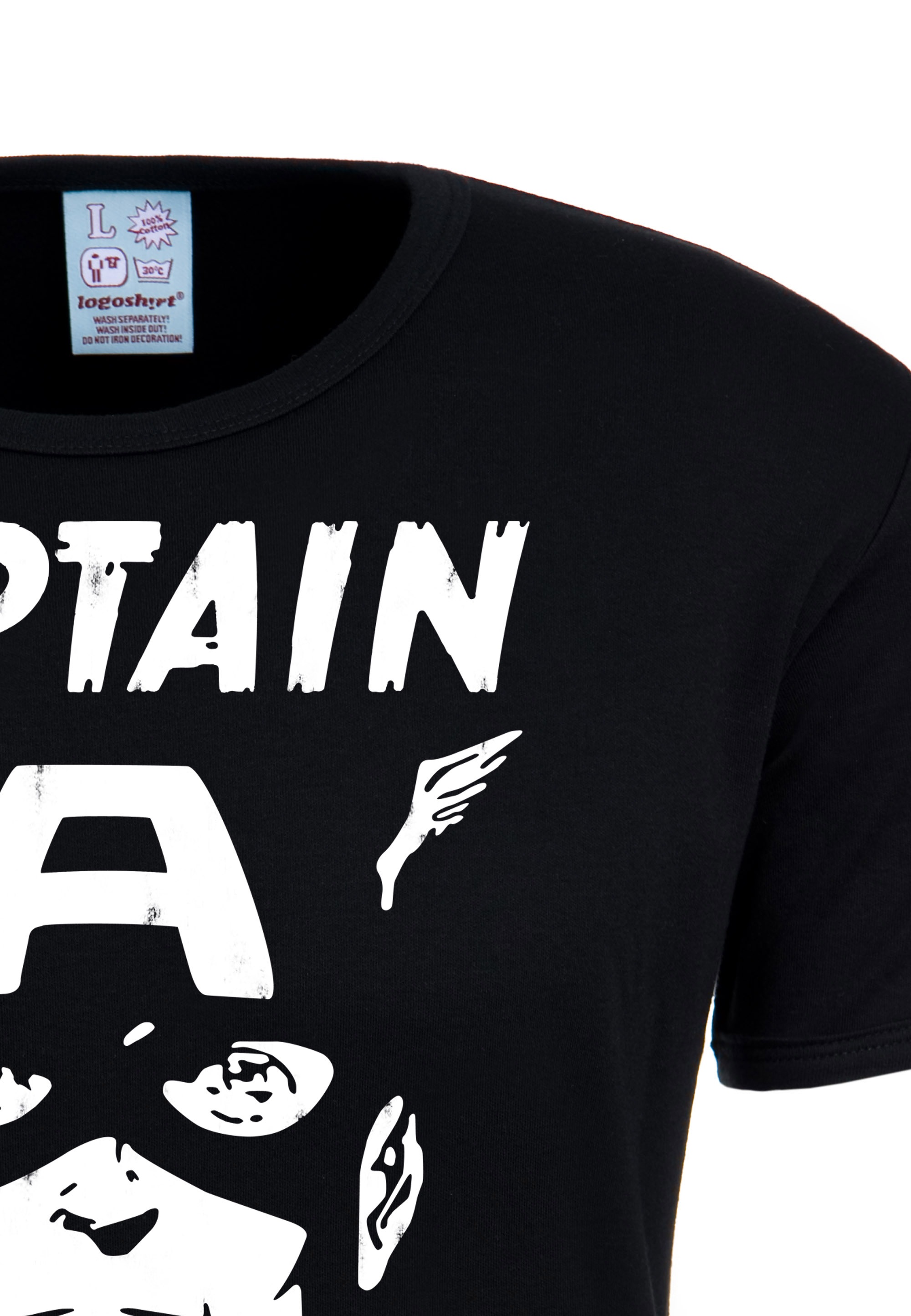 LOGOSHIRT T-Shirt »Captain America - Portrait«, mit Captain America-Print