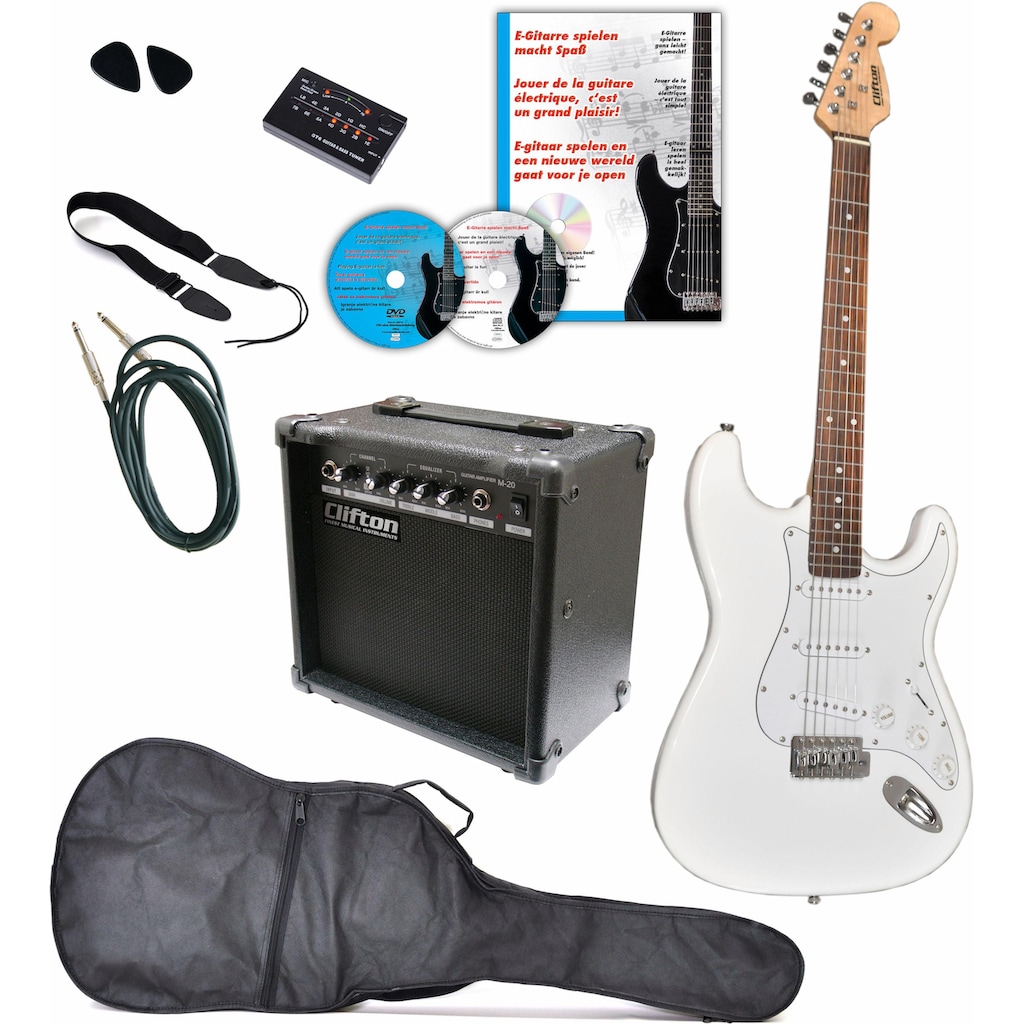 Clifton E-Gitarre »E-Gitarren Set, 10 teilig«