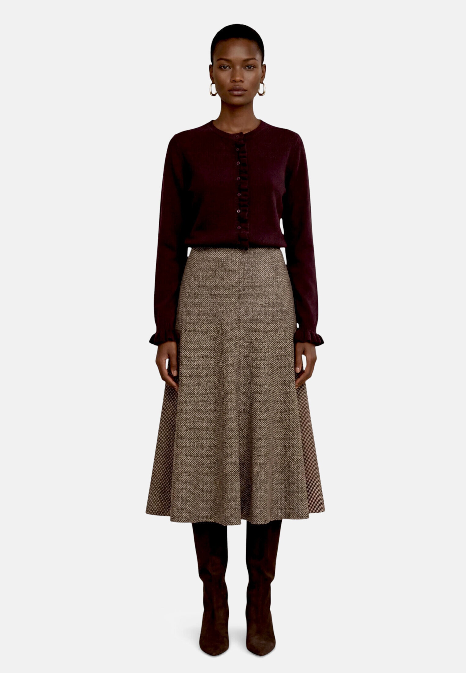 Zero Maxirock »Damen mit Muster« Plain/ ohne Details