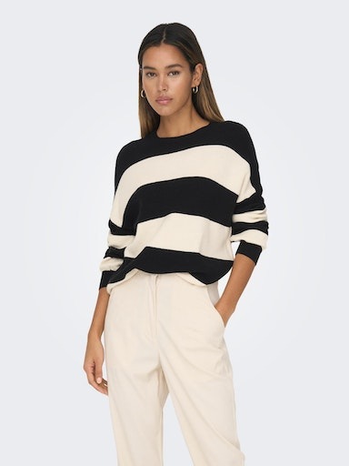 ONLY Strickpullover "ONLATIA L/S STRIPE PULLOVER KNT NOOS", mit dem auffäll günstig online kaufen