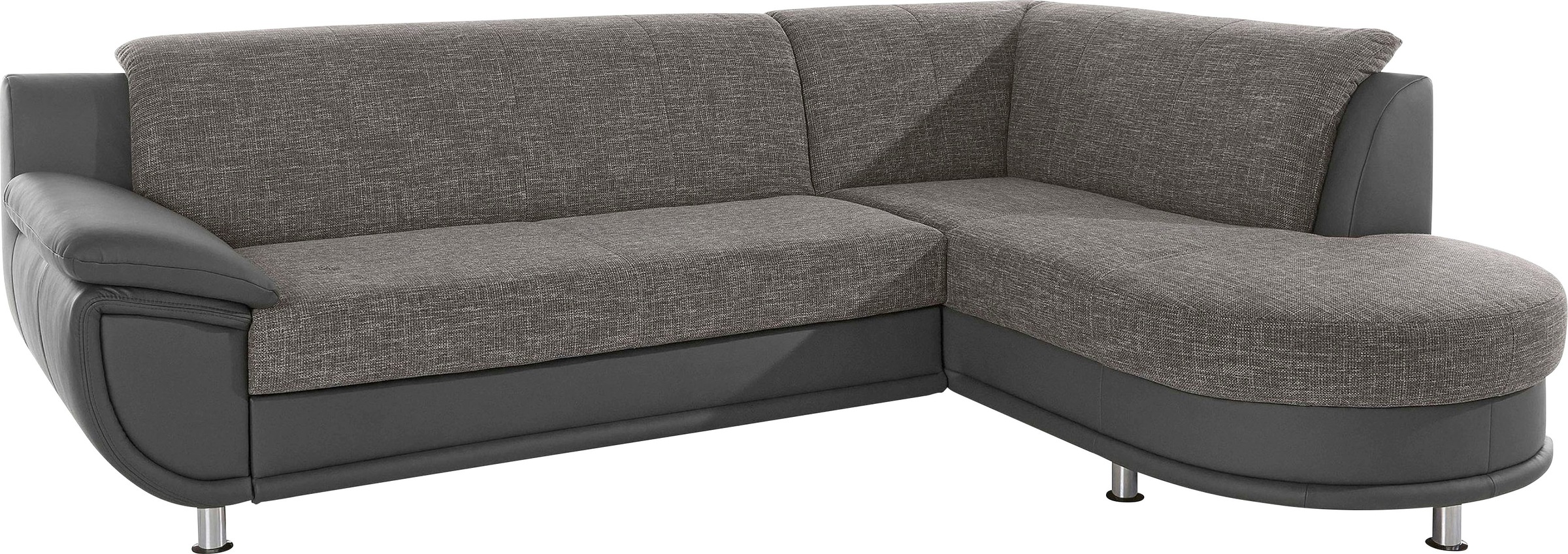 TRENDMANUFAKTUR Ecksofa "Rondo 3, zeitlos und bequem, Materialmix, breite A günstig online kaufen
