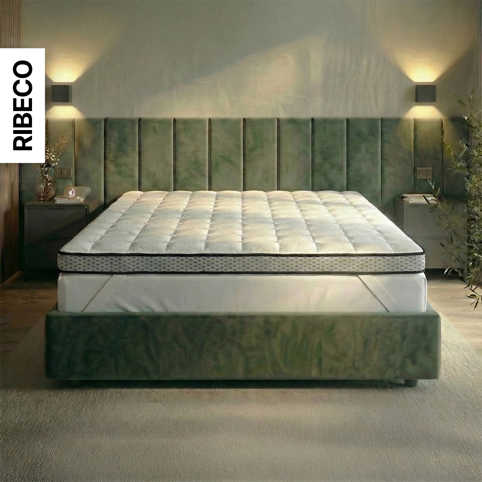 RIBECO Topper "Aaron MAXI, Topper 90x200 cm,180x200 cm" Matratze, Boxspringbett geeignet, ergonomisch, Made in EU