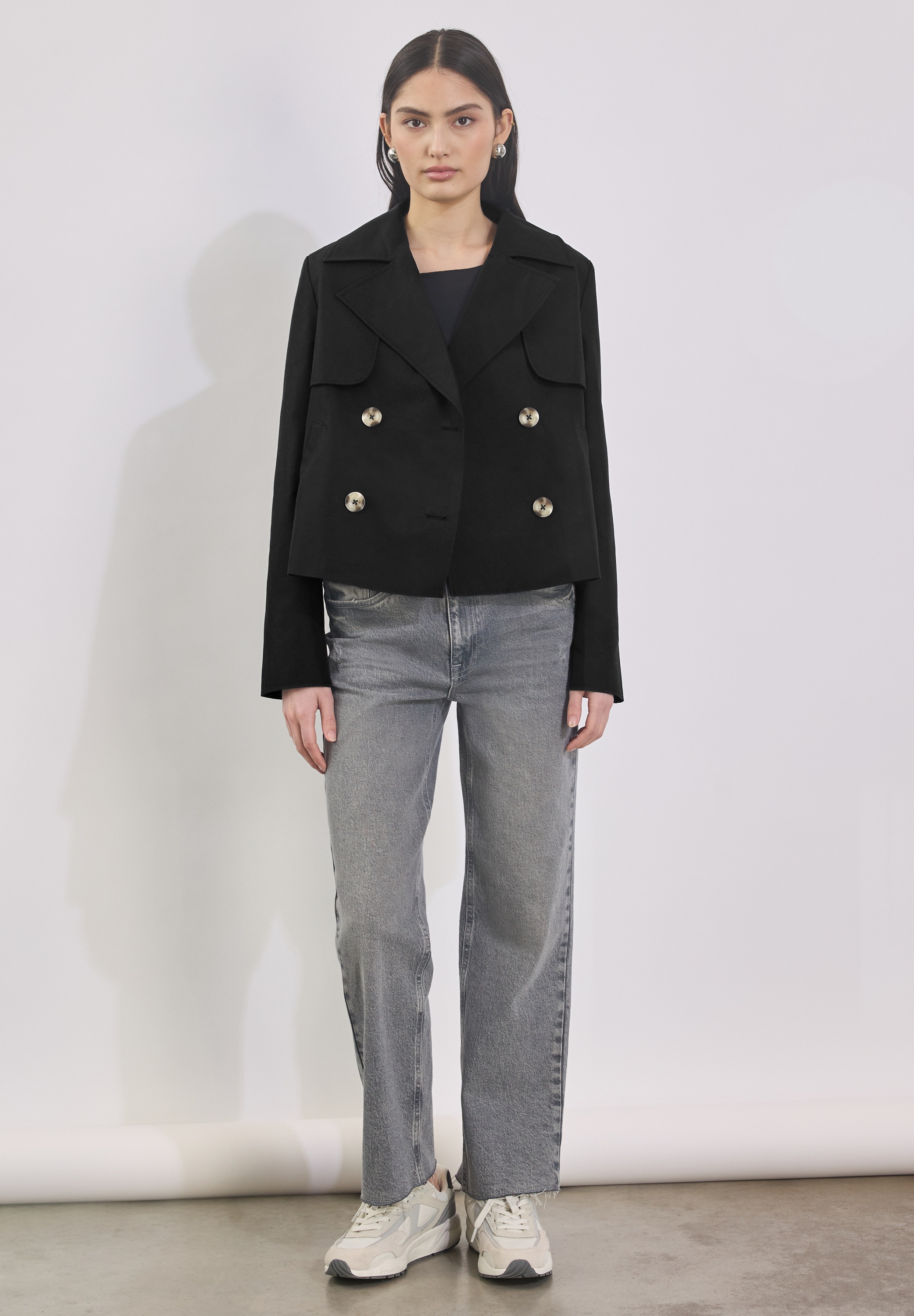 STREET ONE STUDIO Kurzjacke, ohne Kapuze, mit Reverskragen