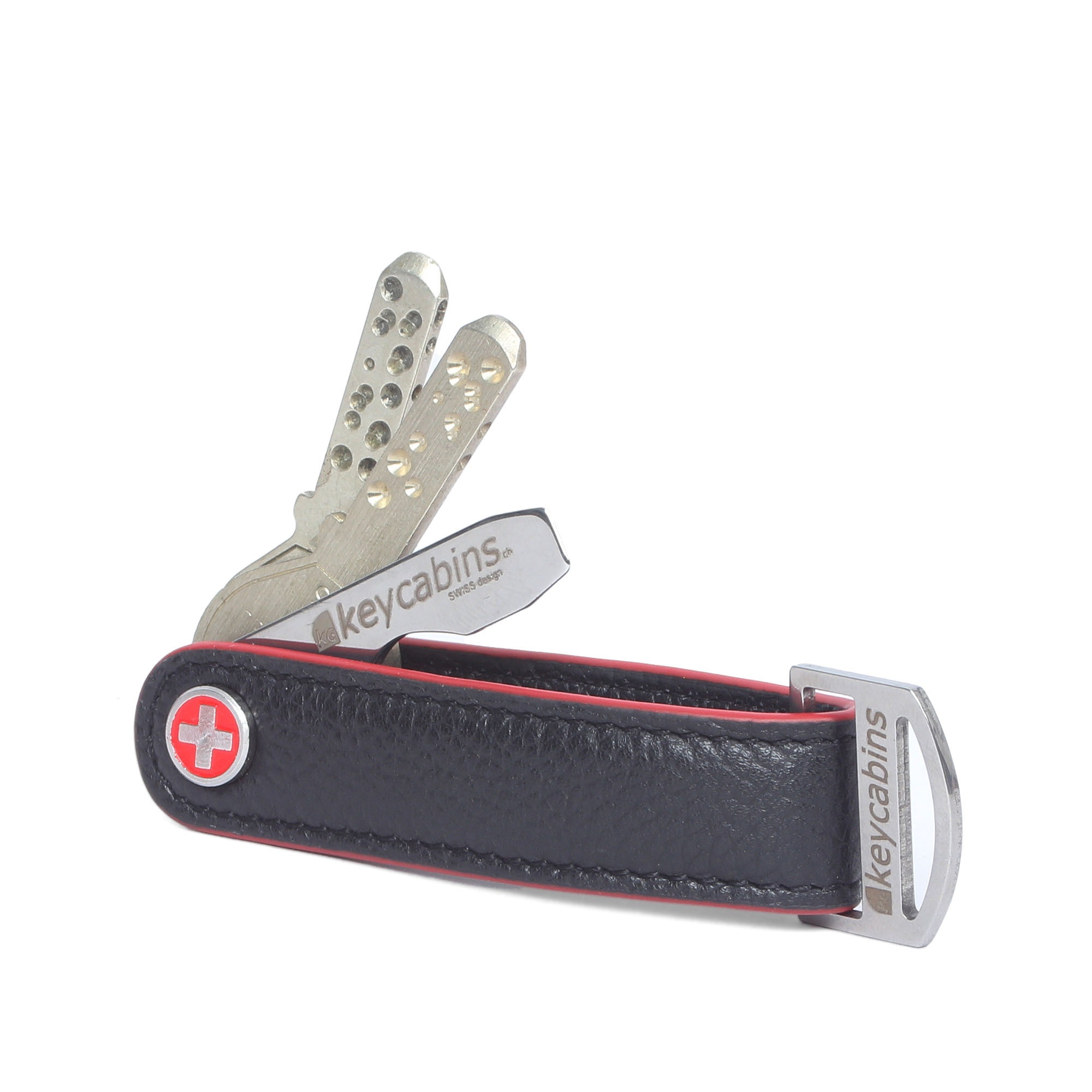 keycabins Schlüsselanhänger »Loop-leather S4« SWISS Design