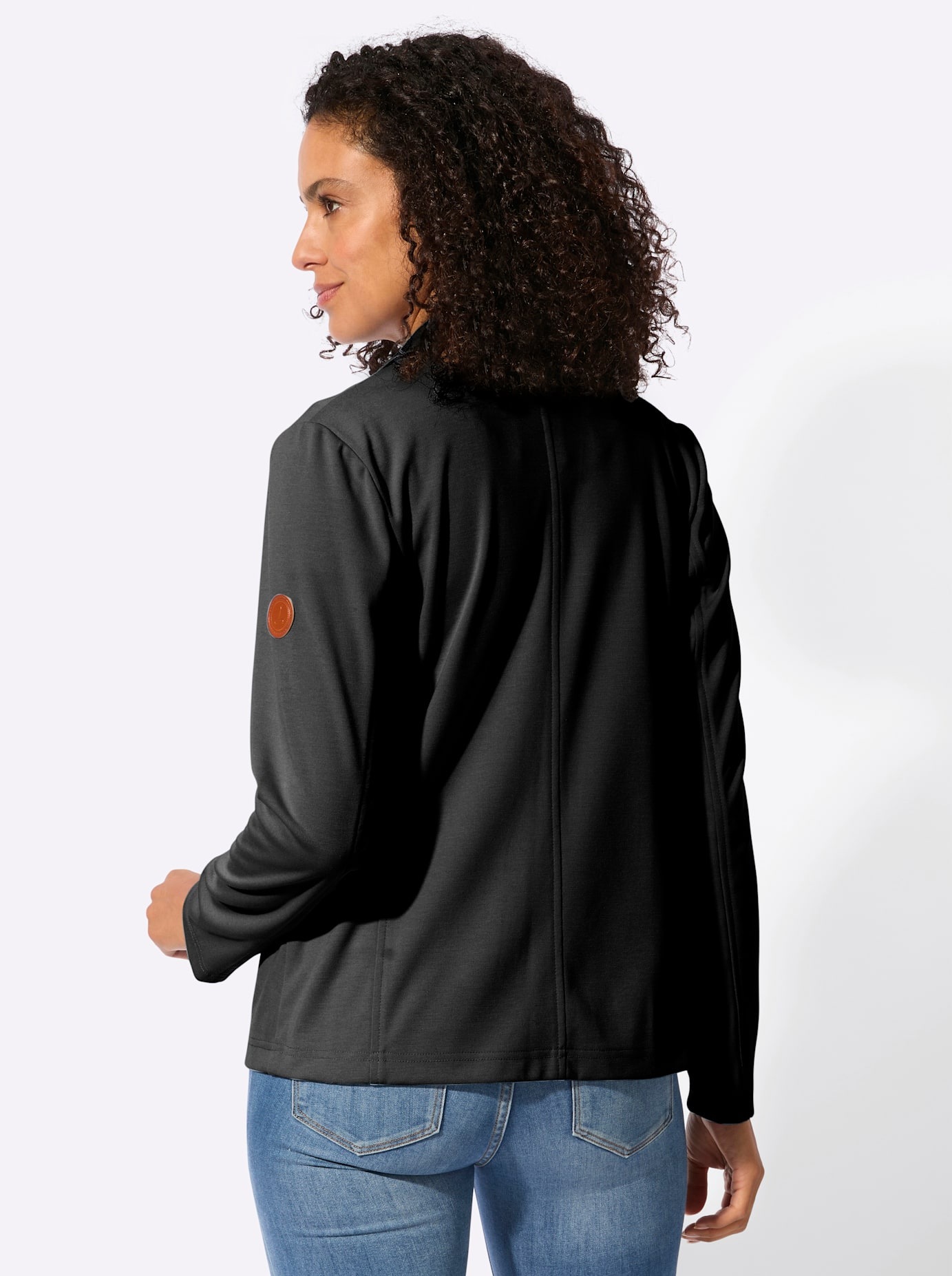 Jackenblazer CASUAL LOOKS "Blazer", Damen, Gr. 54, schwarz, 76% Polyester, 20% Viskose, 4% Elasthan, Blazer 2
