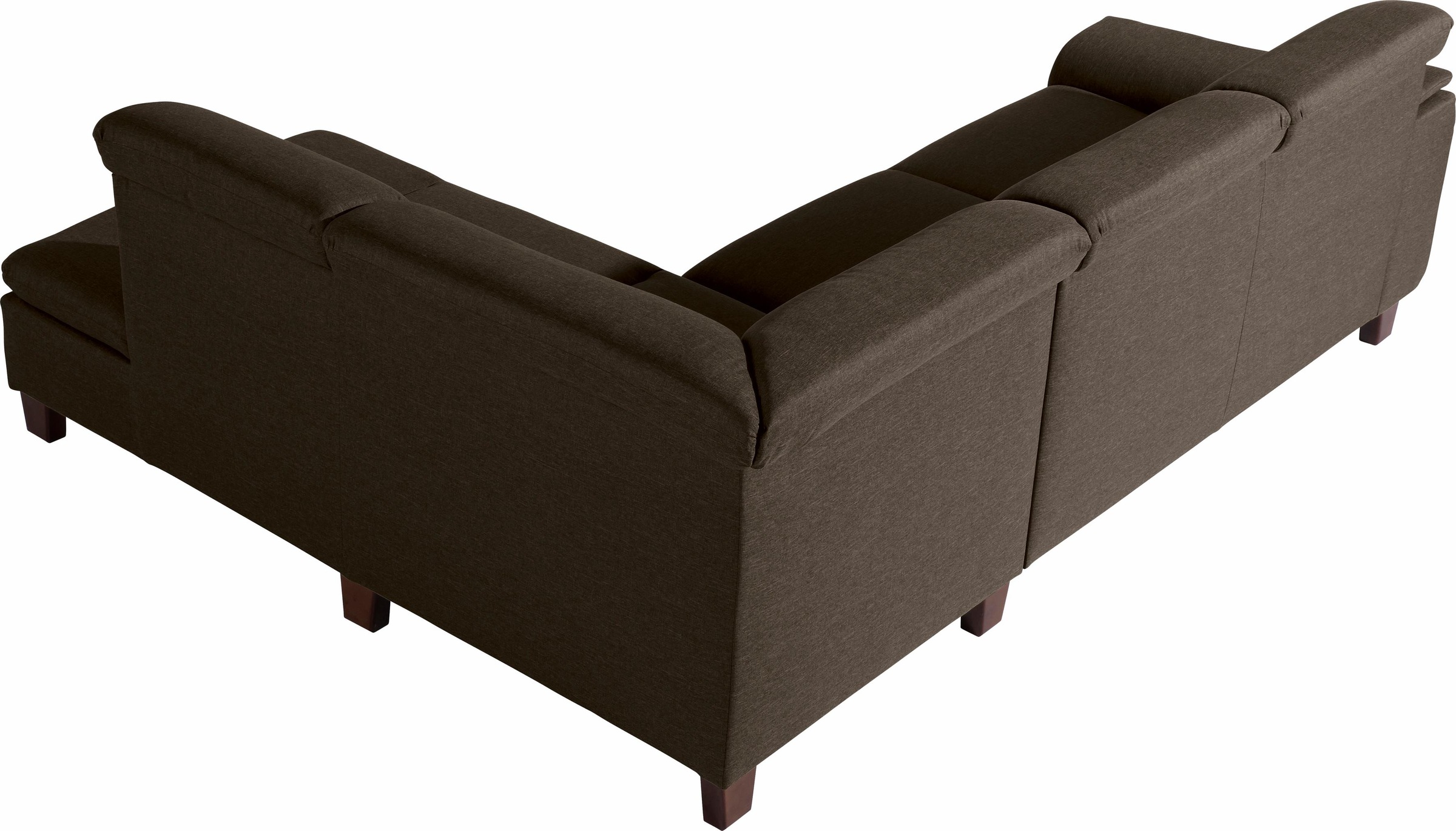 Max Winzer® Ecksofa »Alessio, aktuelle Mattenoptik, geschwungene Formensprache, bequem«, mit abgerundeter Rückenlehne, Ottomane wahlweise links oder rechts