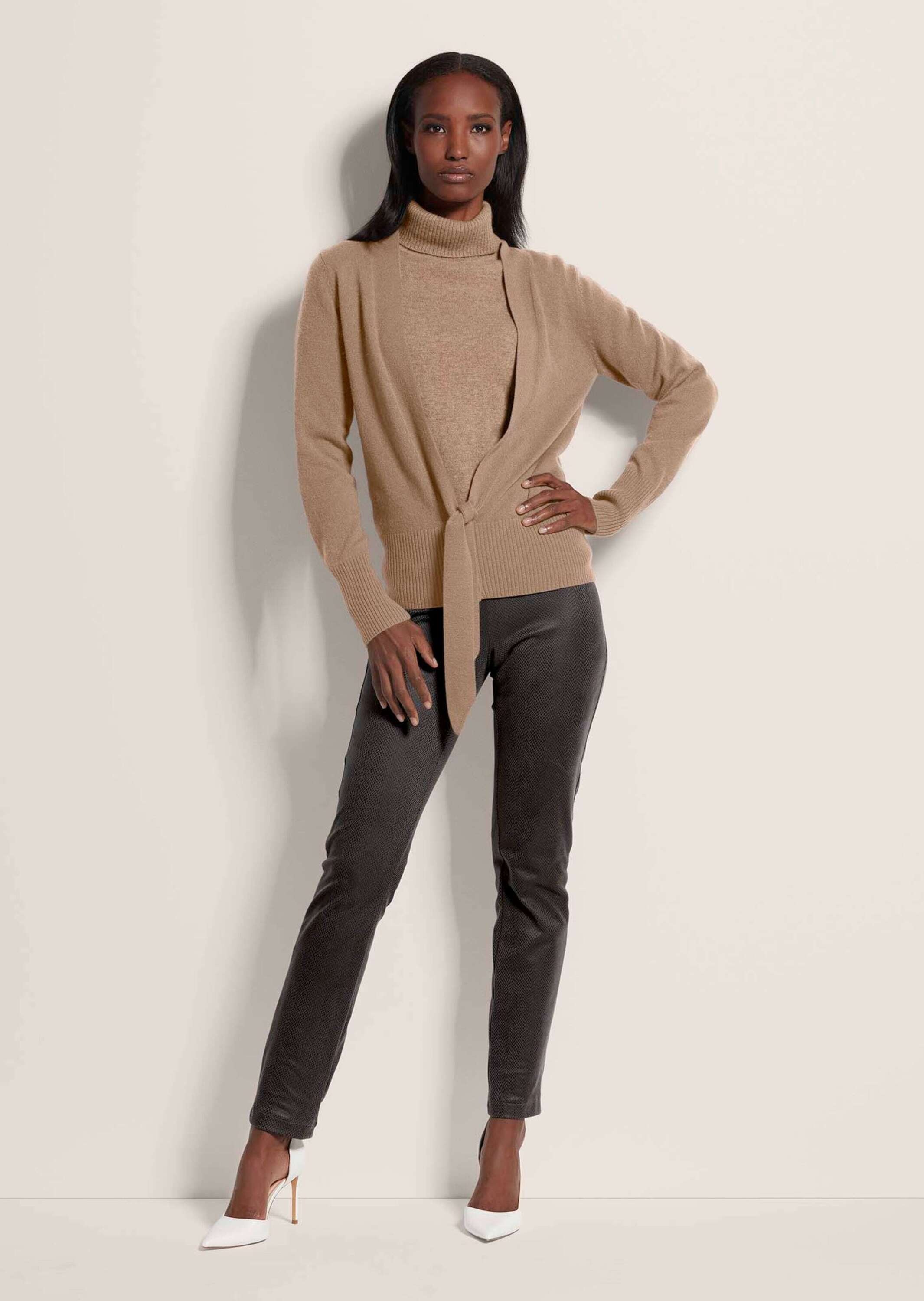 MADELEINE Cashmere Cardigan Caramel 40/42 2