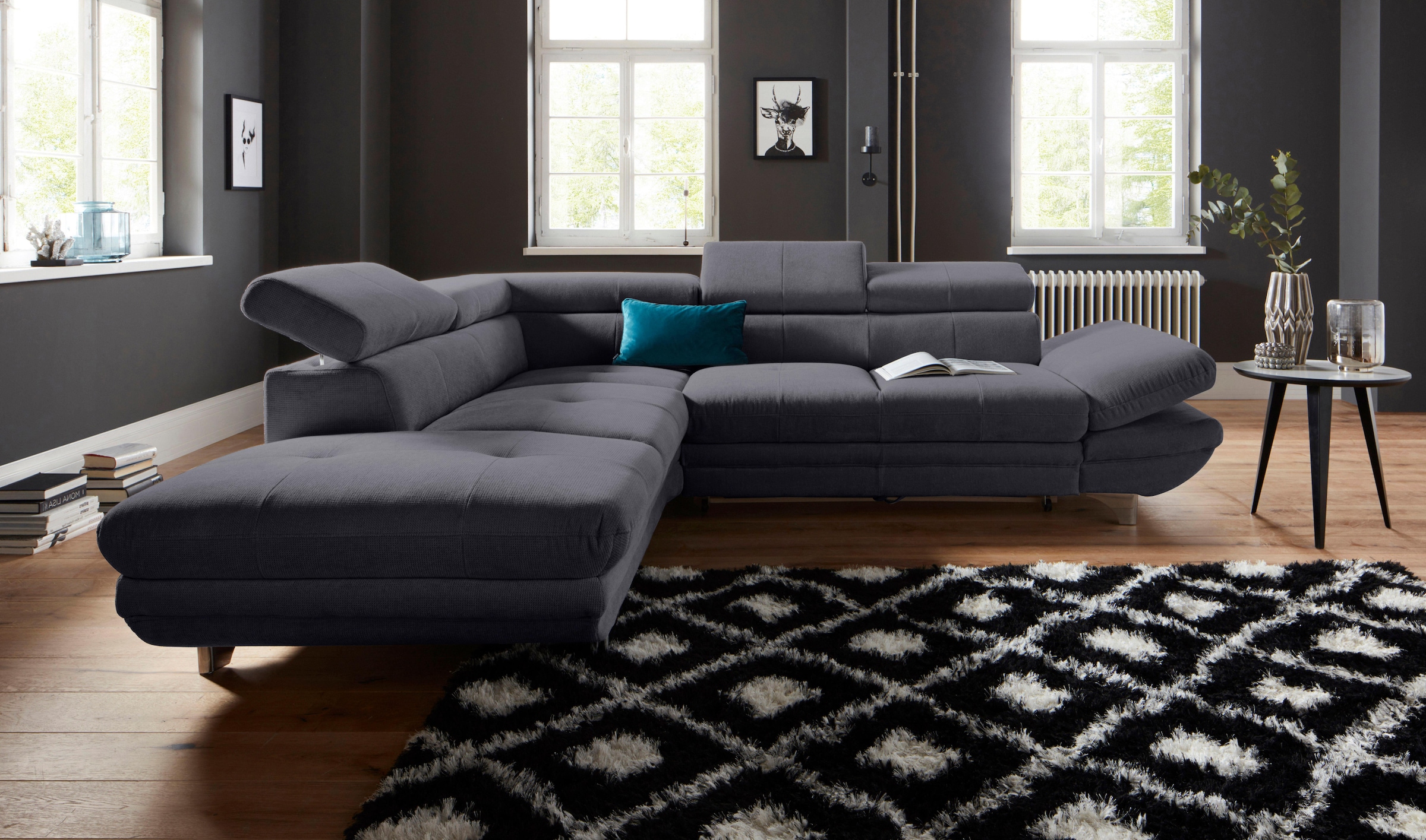 COTTA Ecksofa "Enterprise L-Form", mit Arm- & Kopfteilverstellung, wahlweis günstig online kaufen