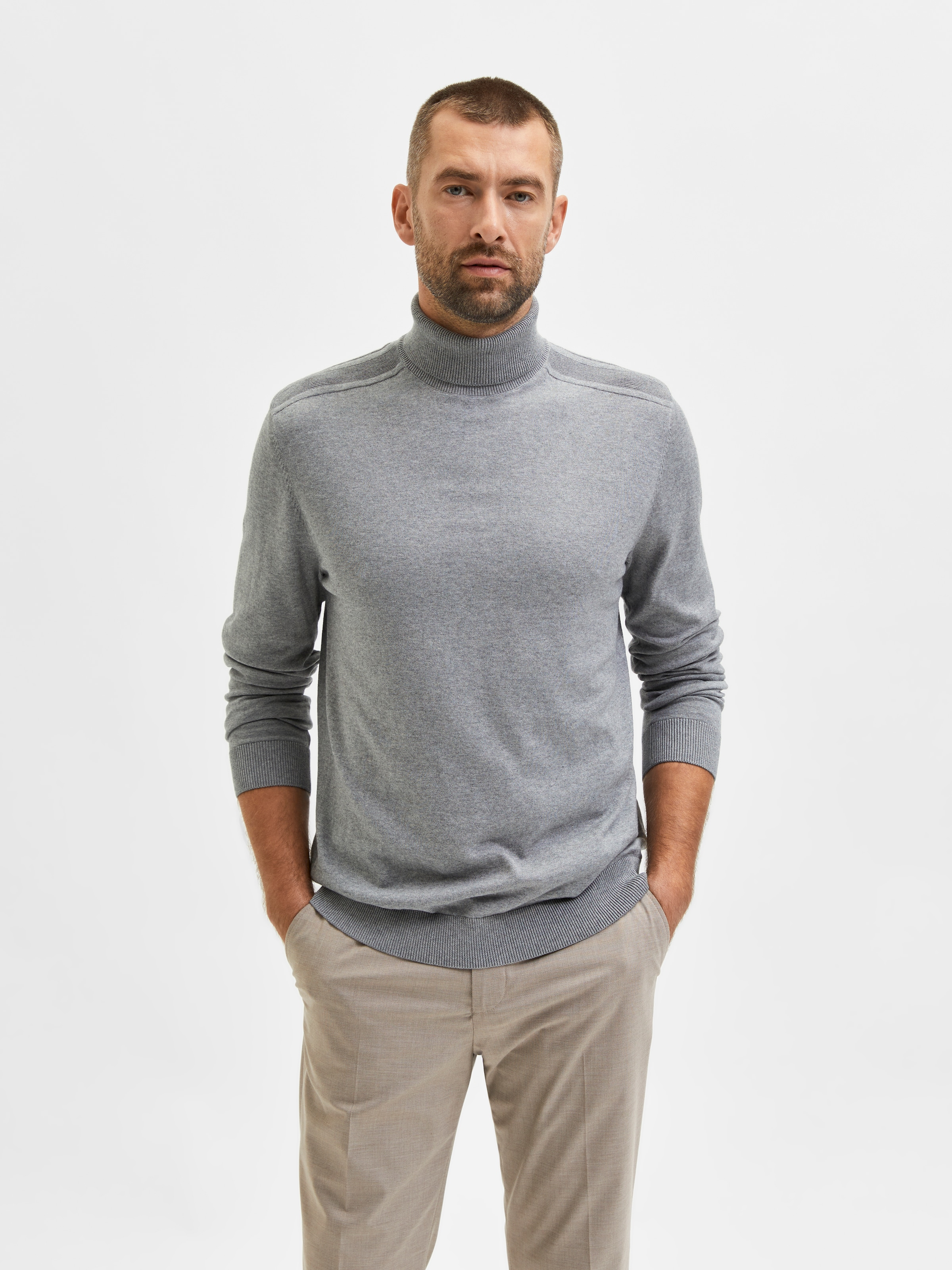 SELECTED Rollkragenpullover »SLHBERG ROLL NECK NOOS«