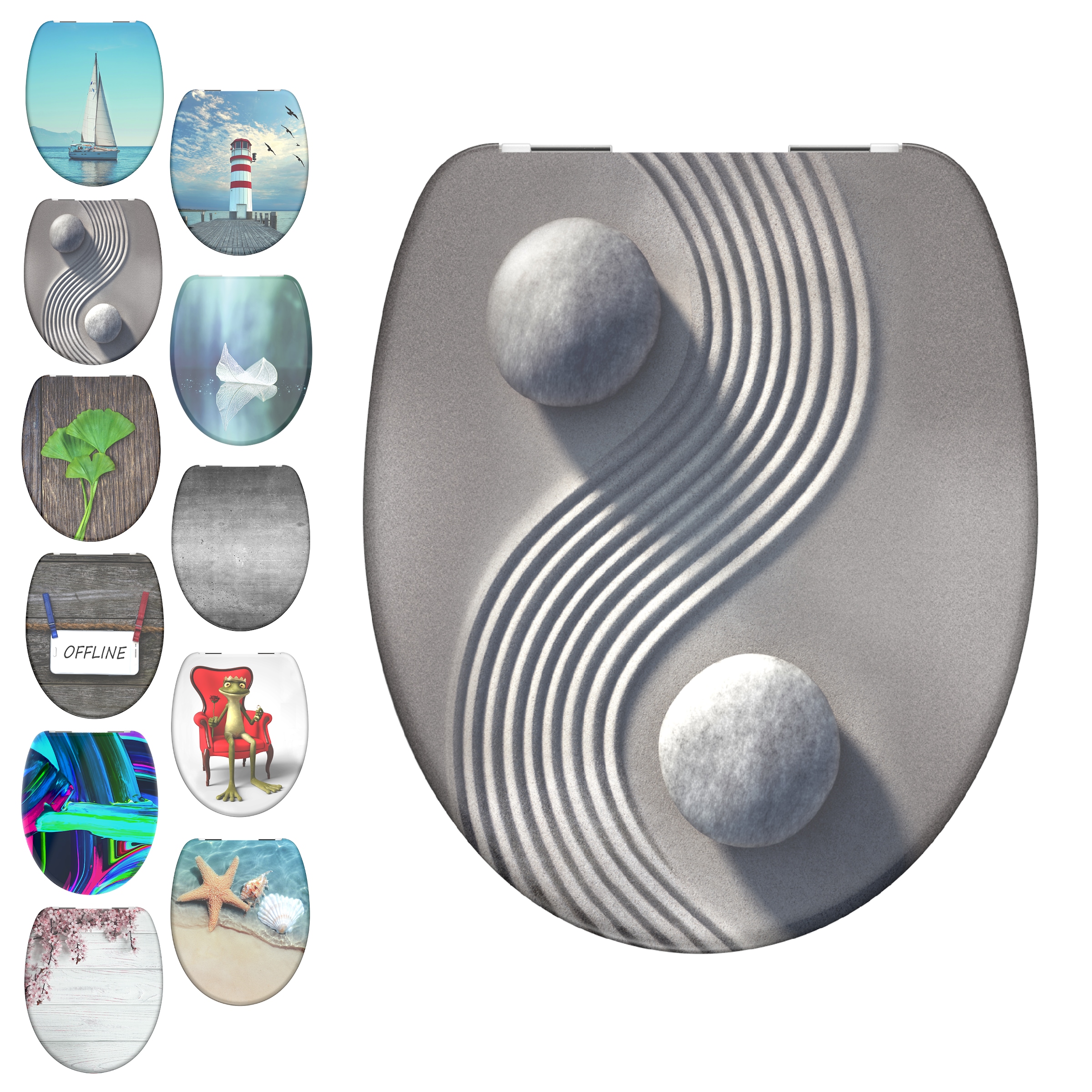 Schütte WC-Sitz »Segeln« bruchsicher und kratzfest, Absenkautomatik, Standardmaß